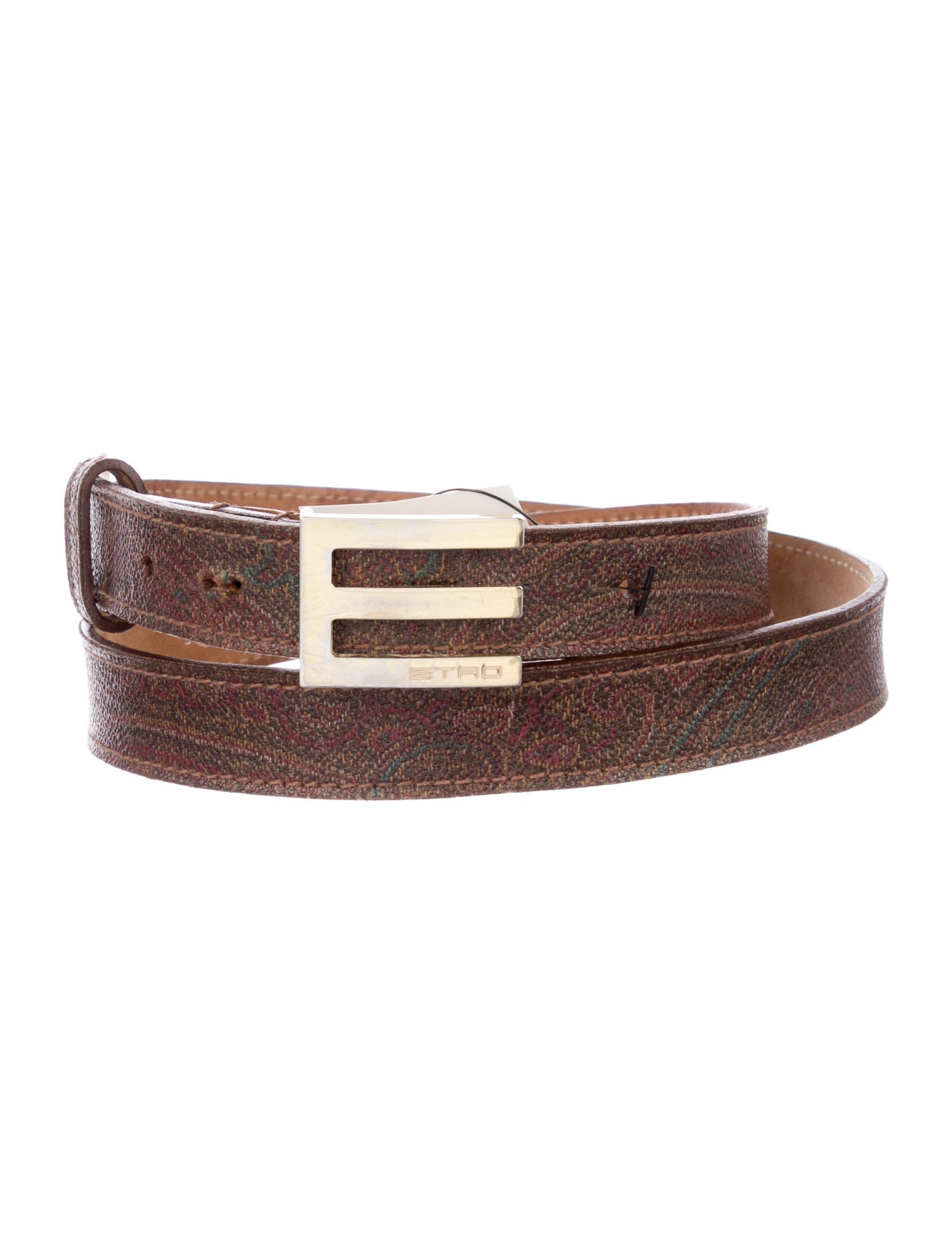 Etro Skinny Leather Belt