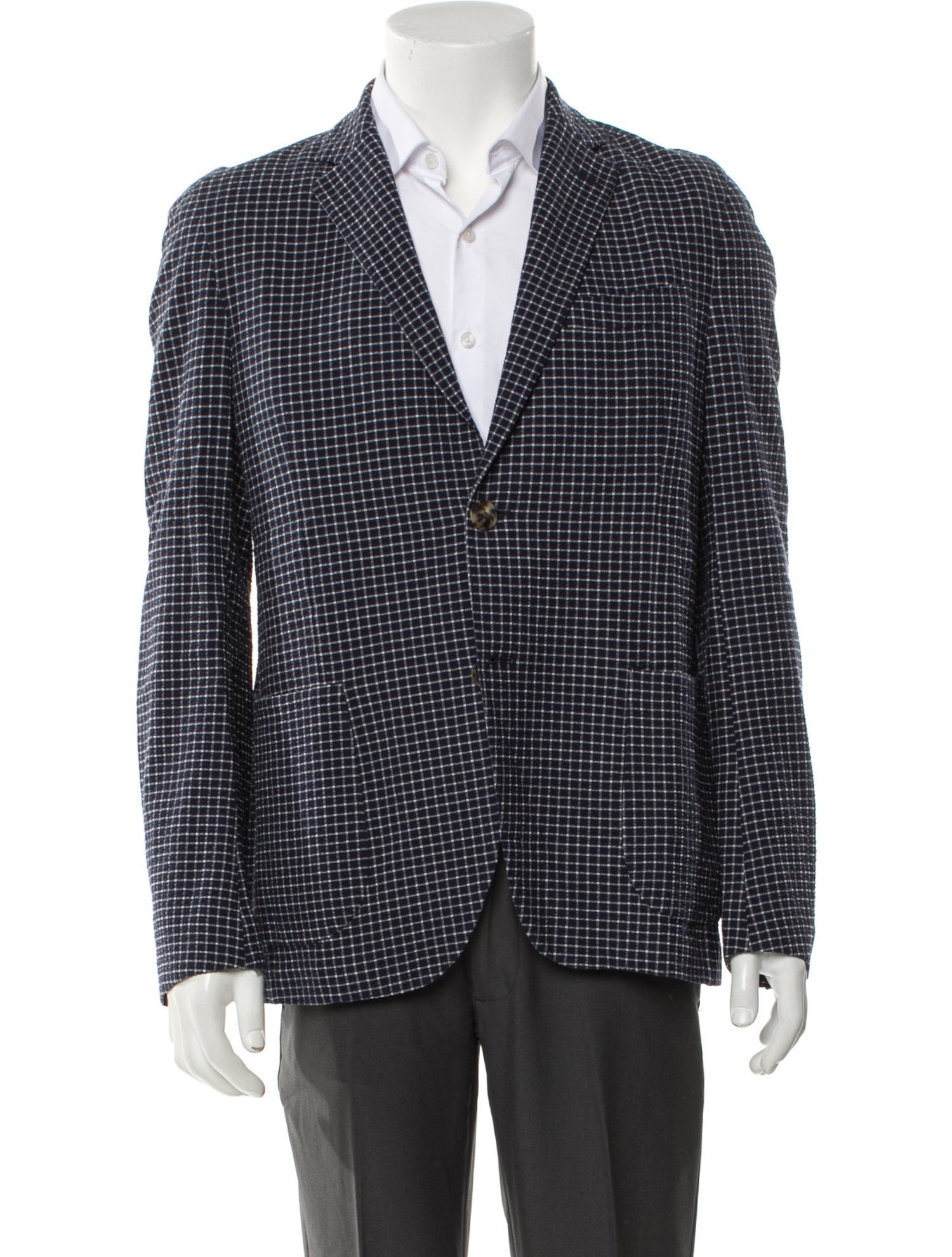 Etro Plaid Print Blazer