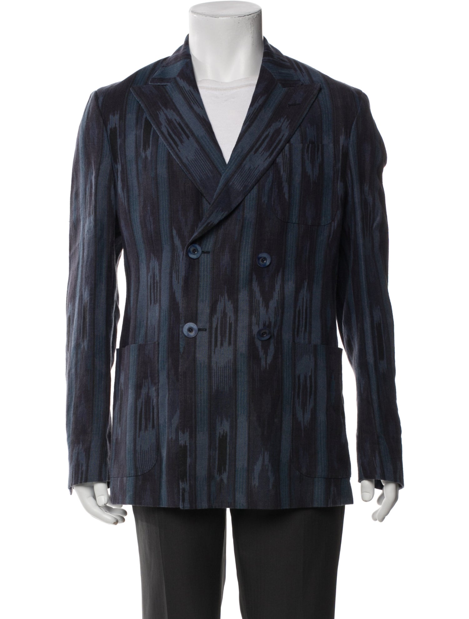 Etro Linen Printed Sport Coat