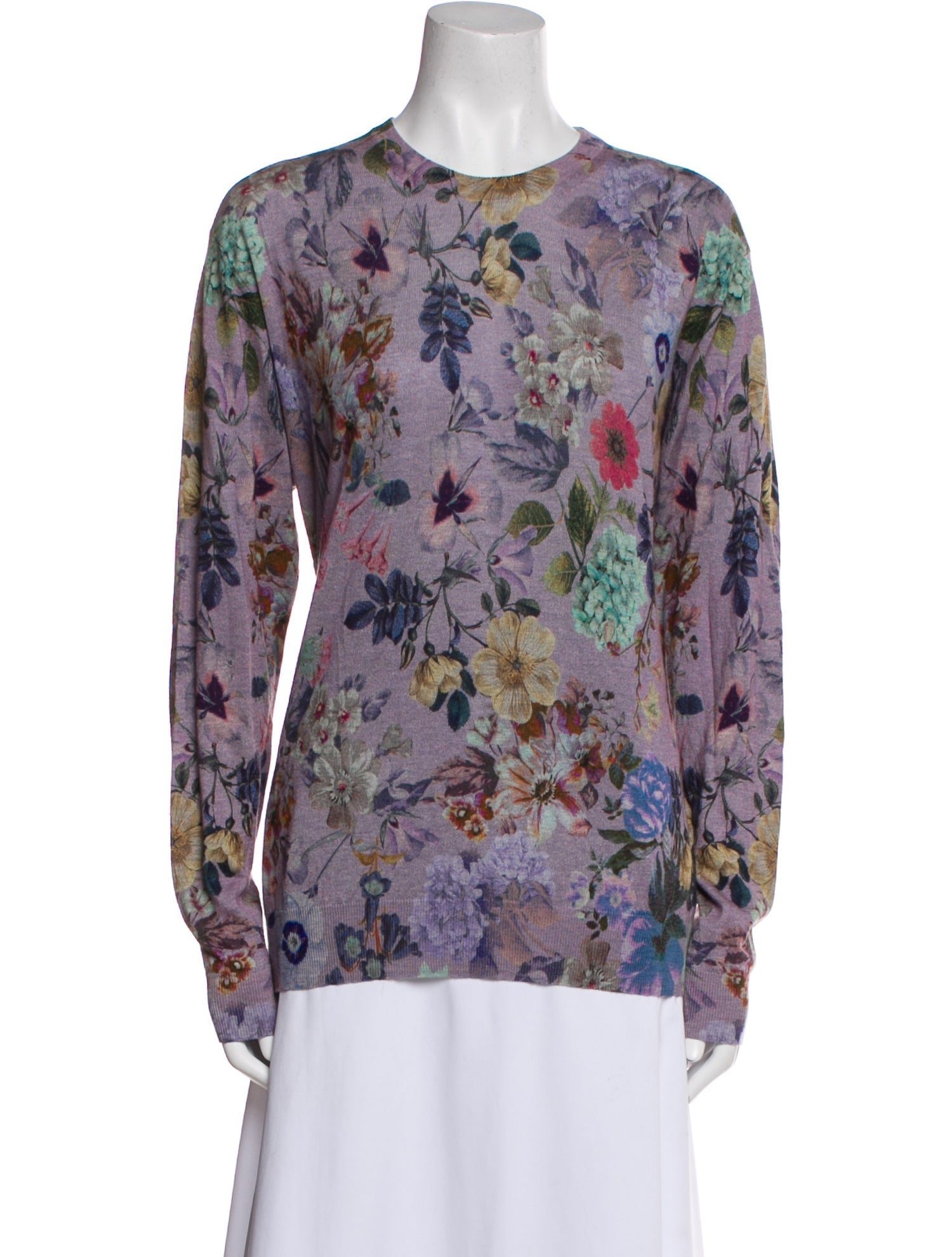 Etro Silk Floral Print Sweater
