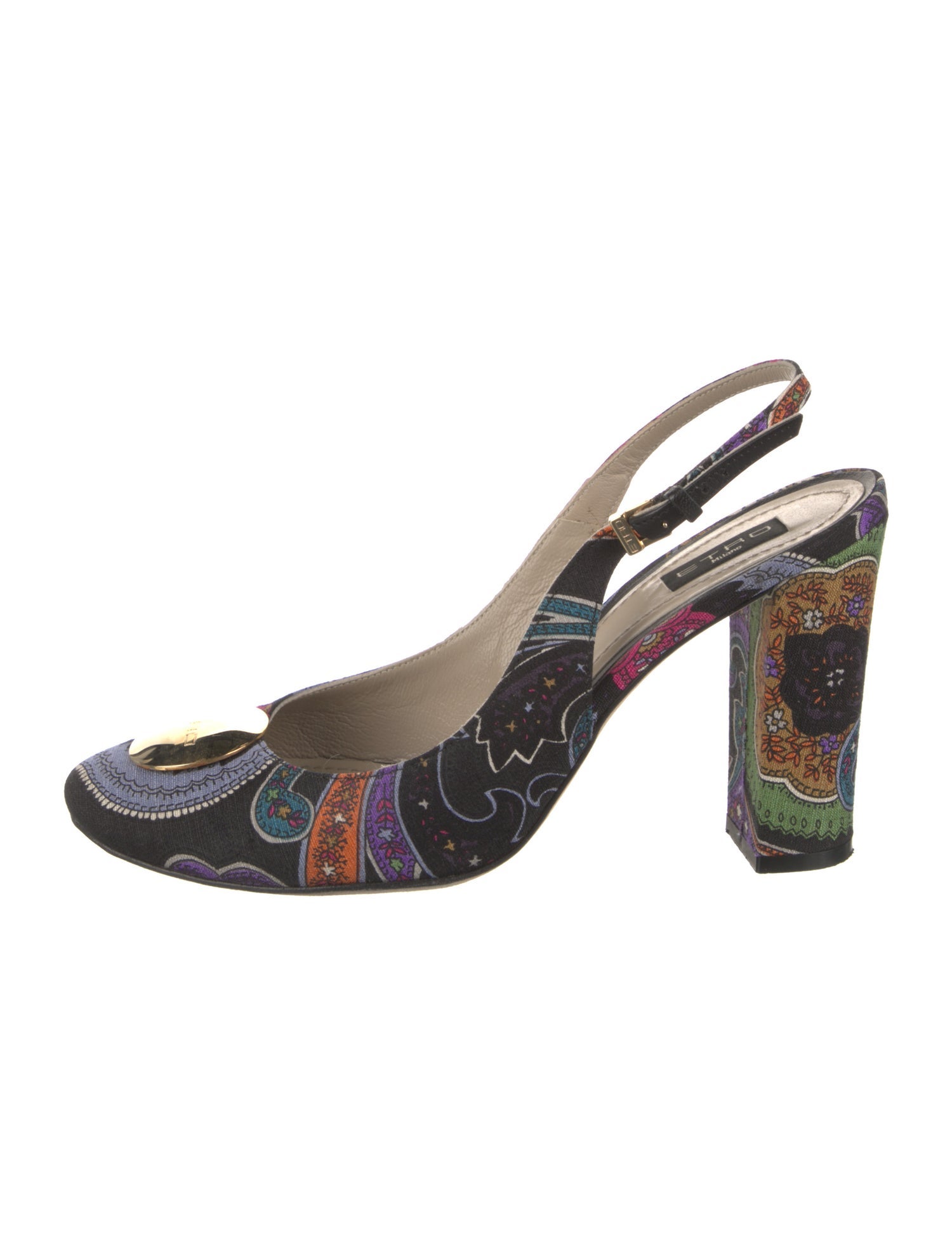 Etro Printed Slingback Pumps