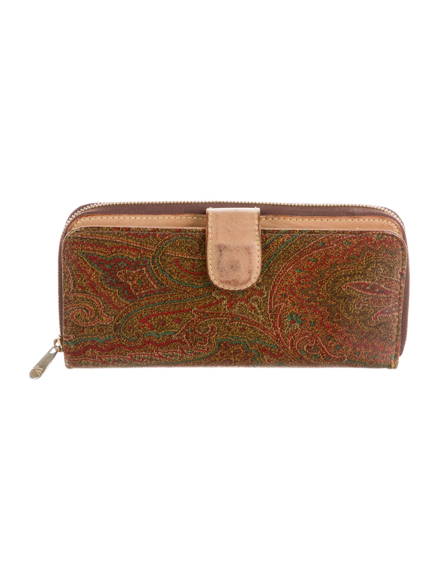 Etro Leather Printed Continental Wallet
