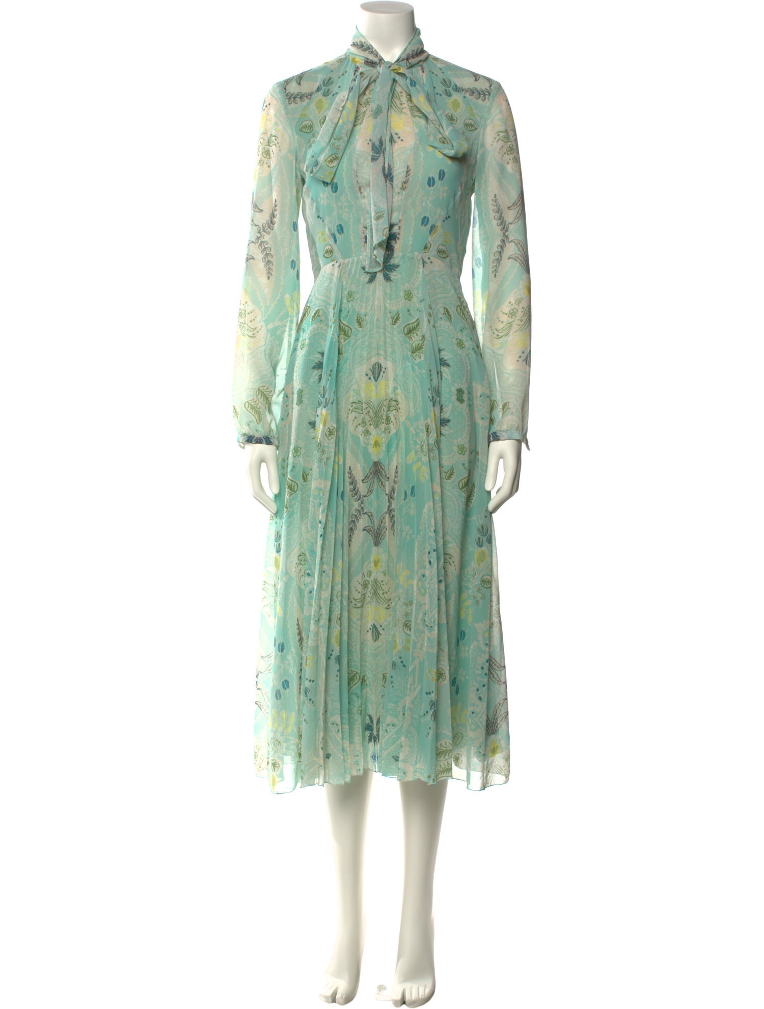 Etro Floral Print Midi Length Dress