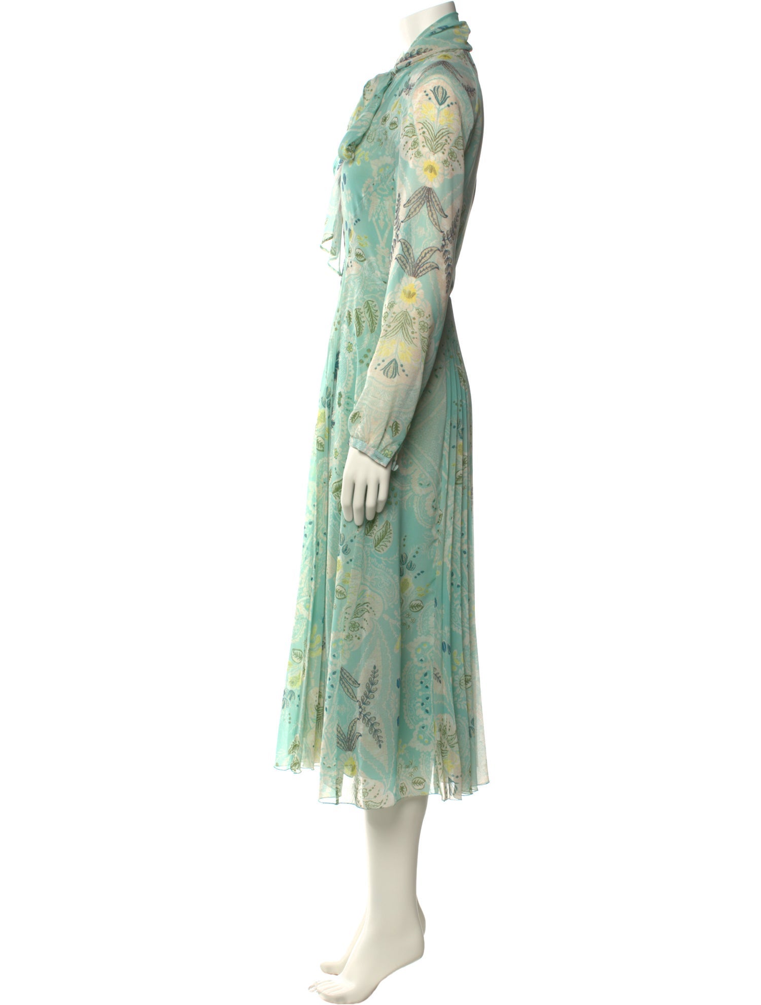 Etro Floral Print Midi Length Dress