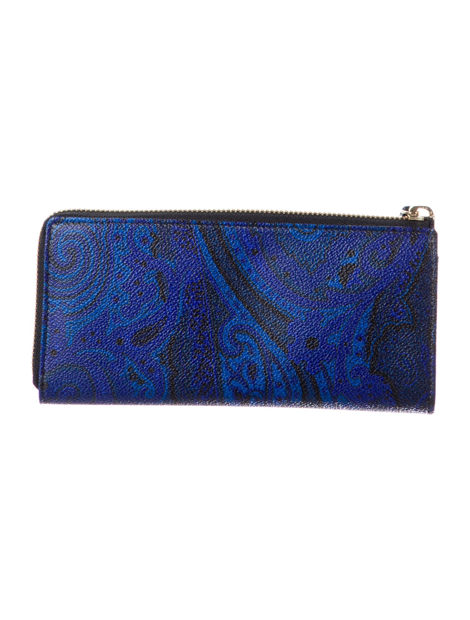 Etro Calf Leather Paisley Print Pouch