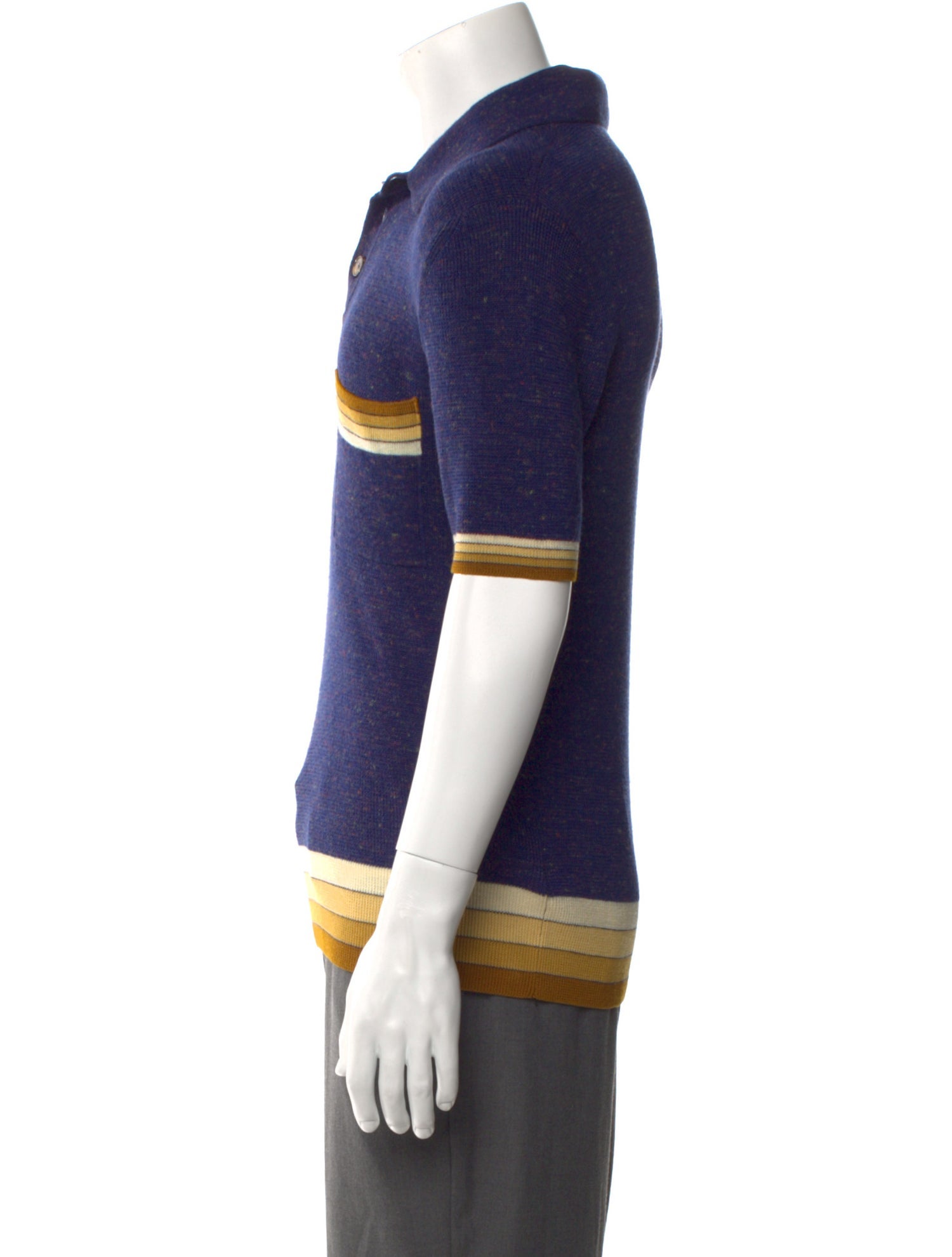 Etro Wool Striped Polo Shirt