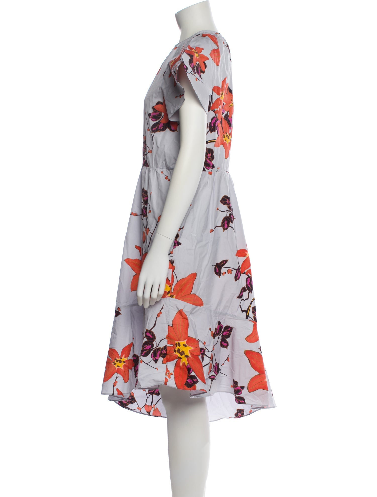 Etro Floral Print Midi Length Dress