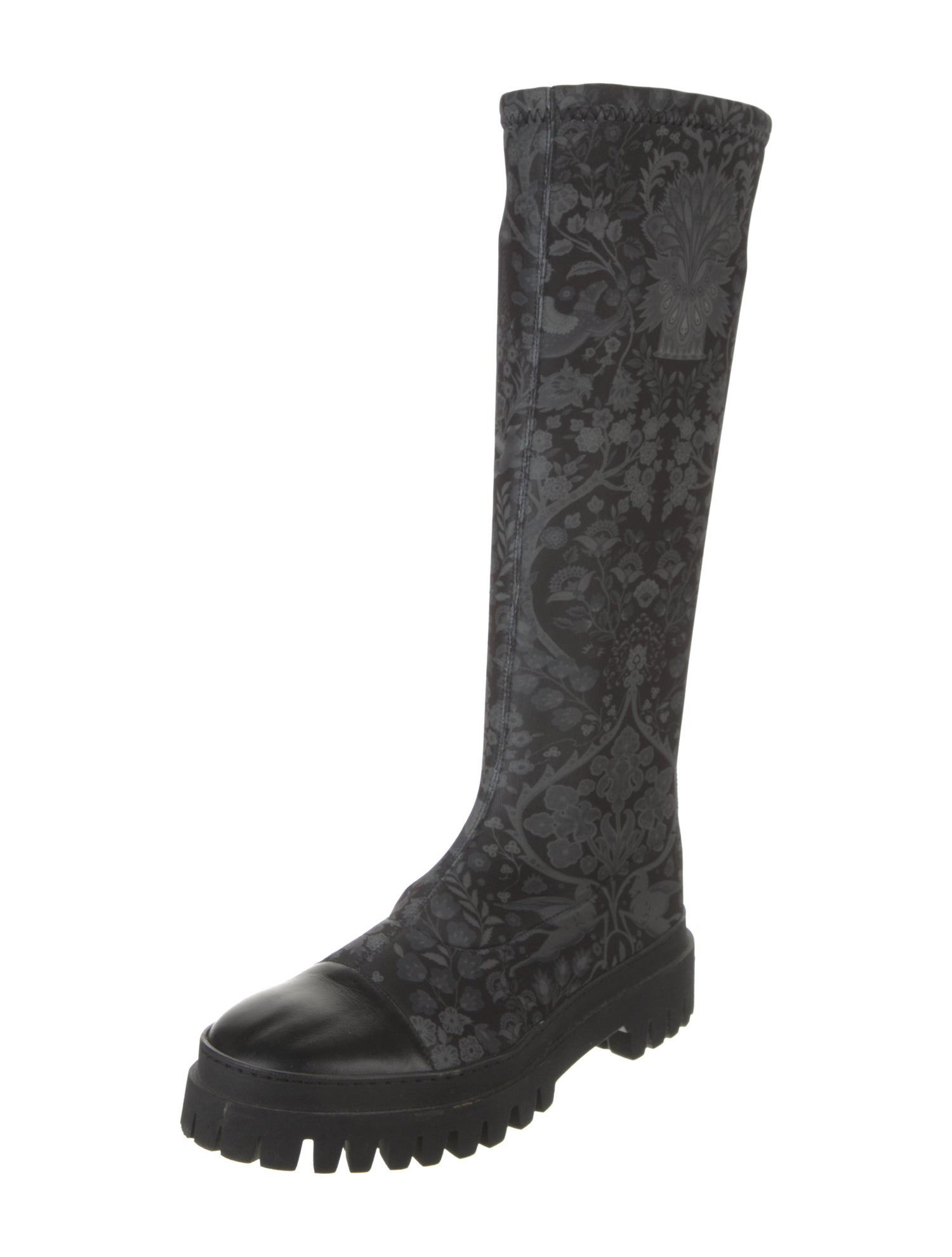 Etro Floral Print Combat Boots