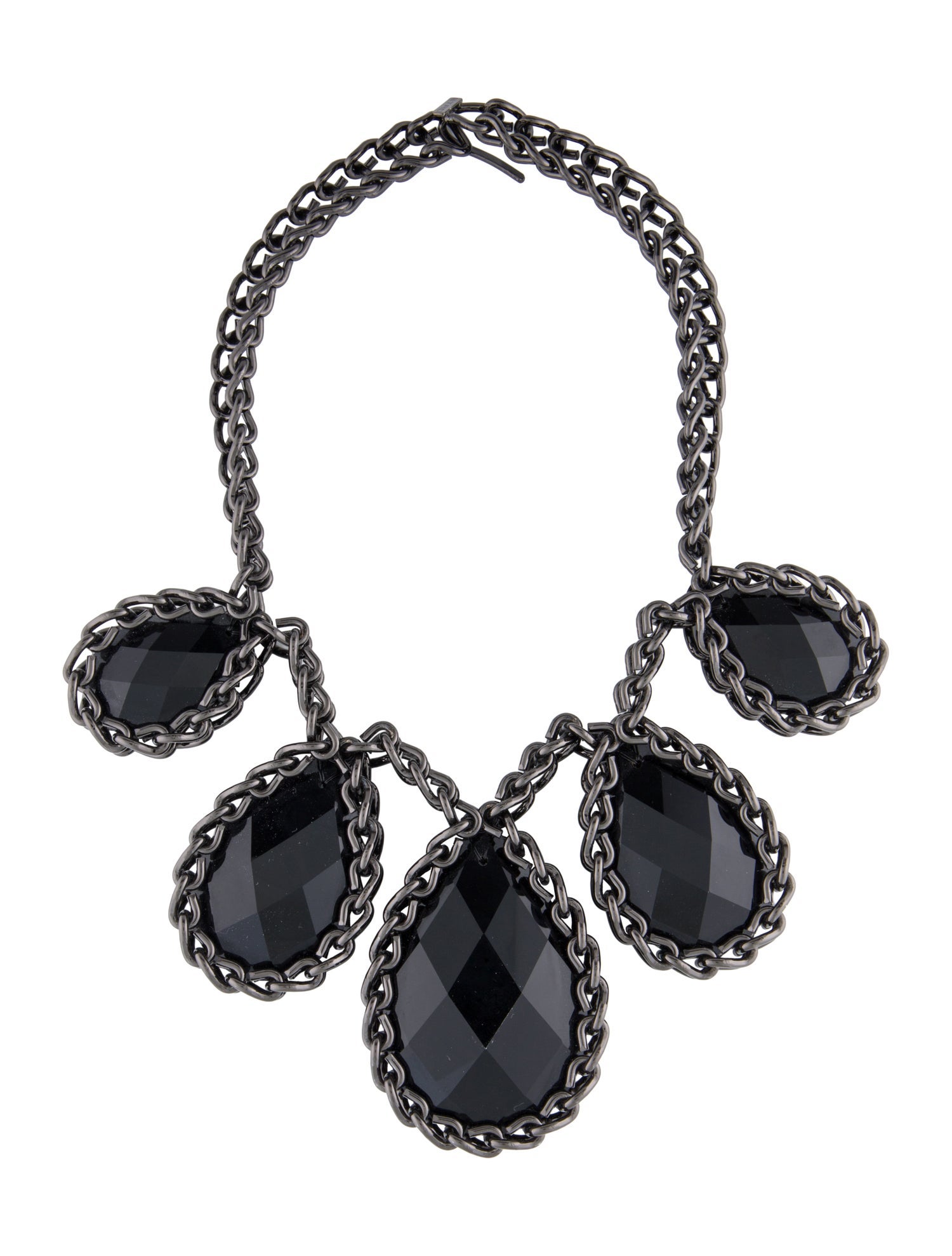 Etro Tear Drop Chain Collar Necklace
