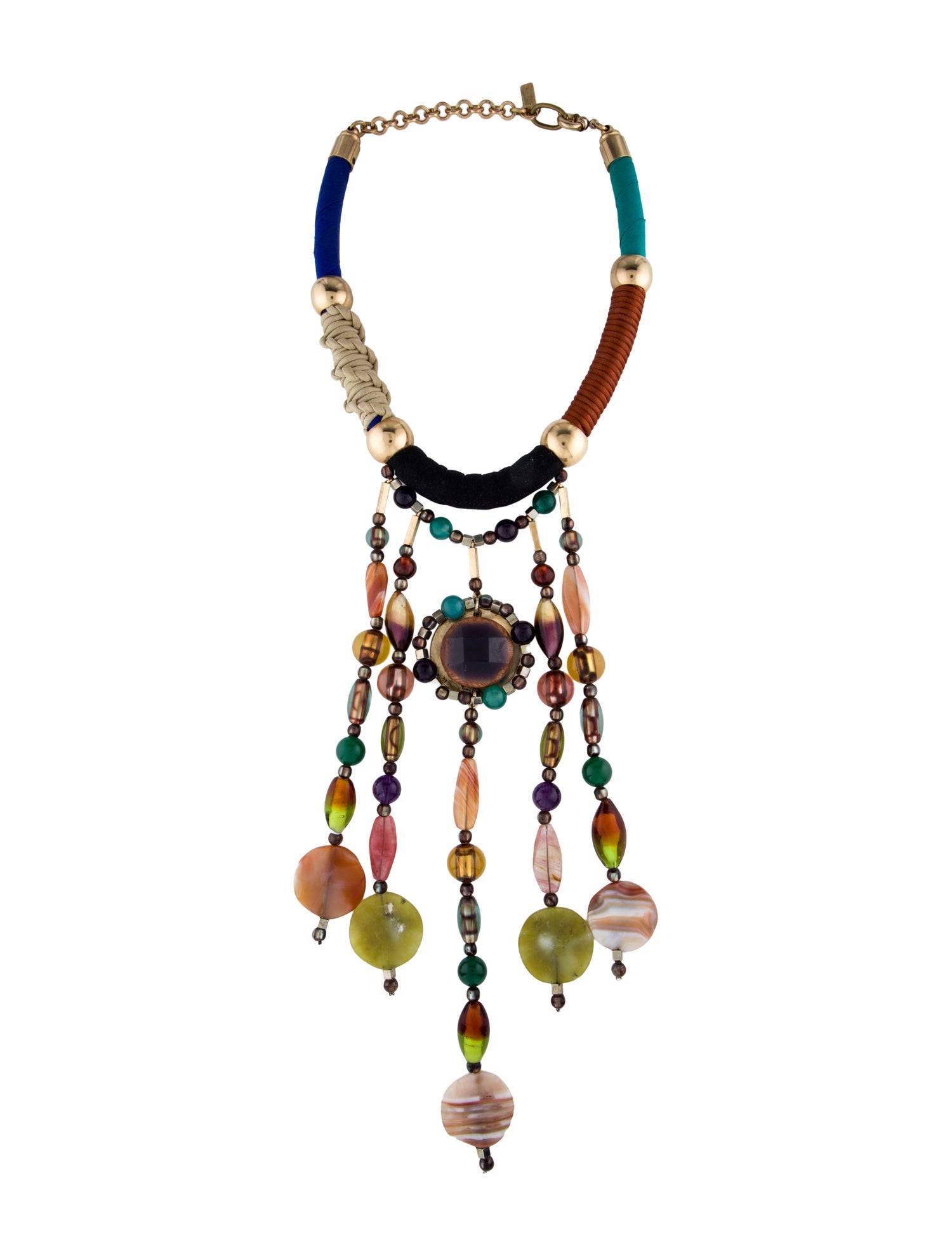 Etro Multistone & Bead Collar Necklace