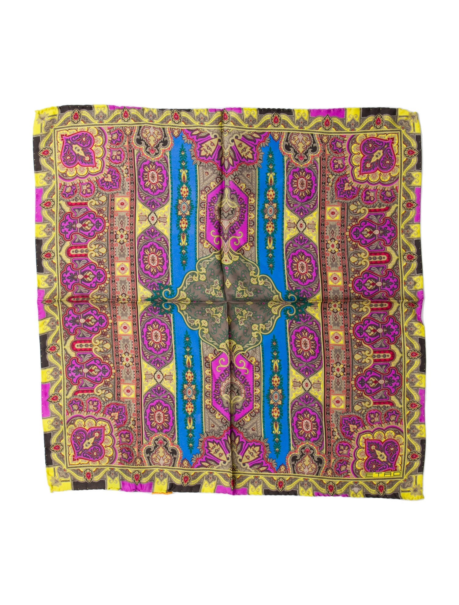 Etro Womens' Silk Patterned Pocket Square w/ Tags