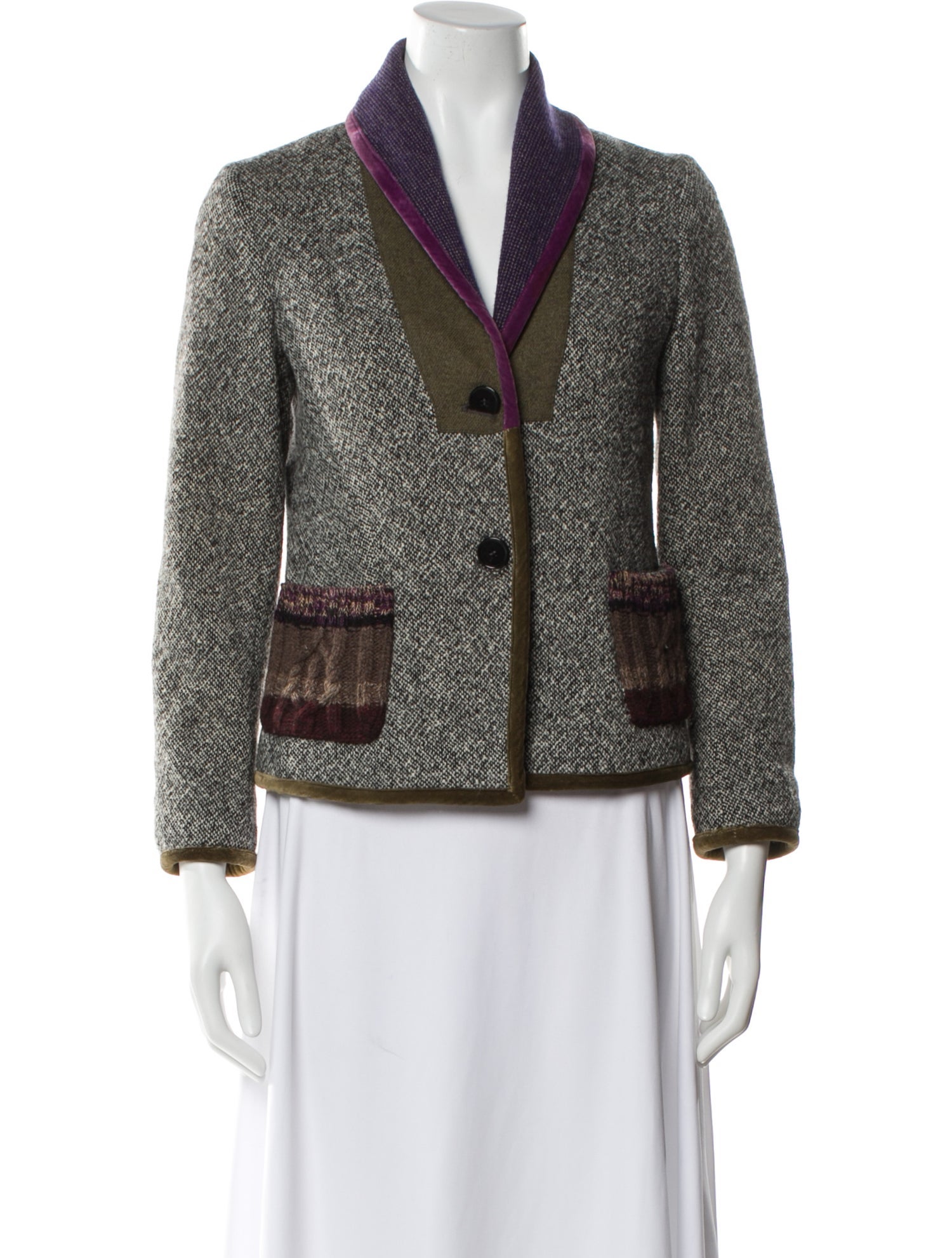 Etro Wool Tweed Pattern Blazer