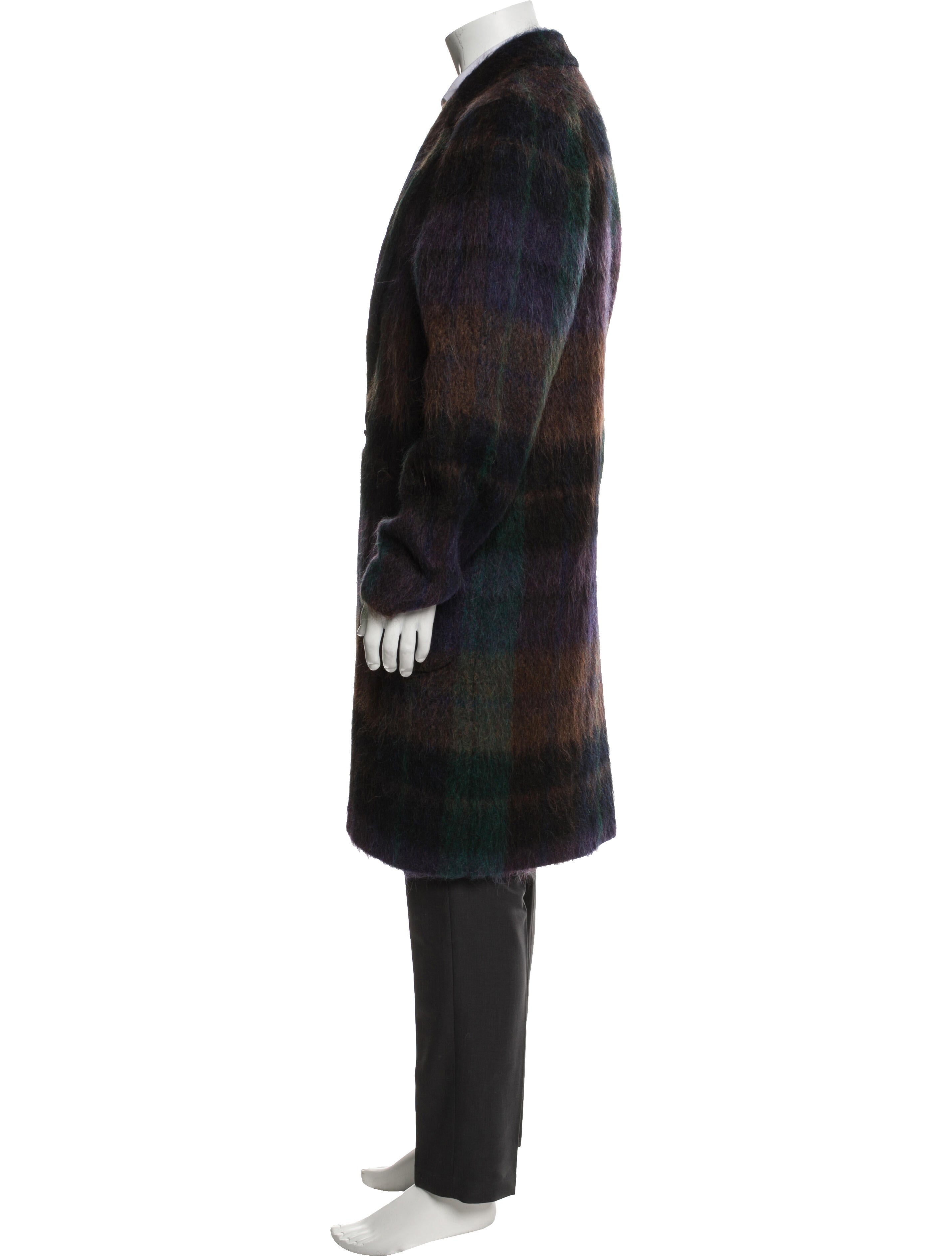 Etro Plaid Print Overcoat