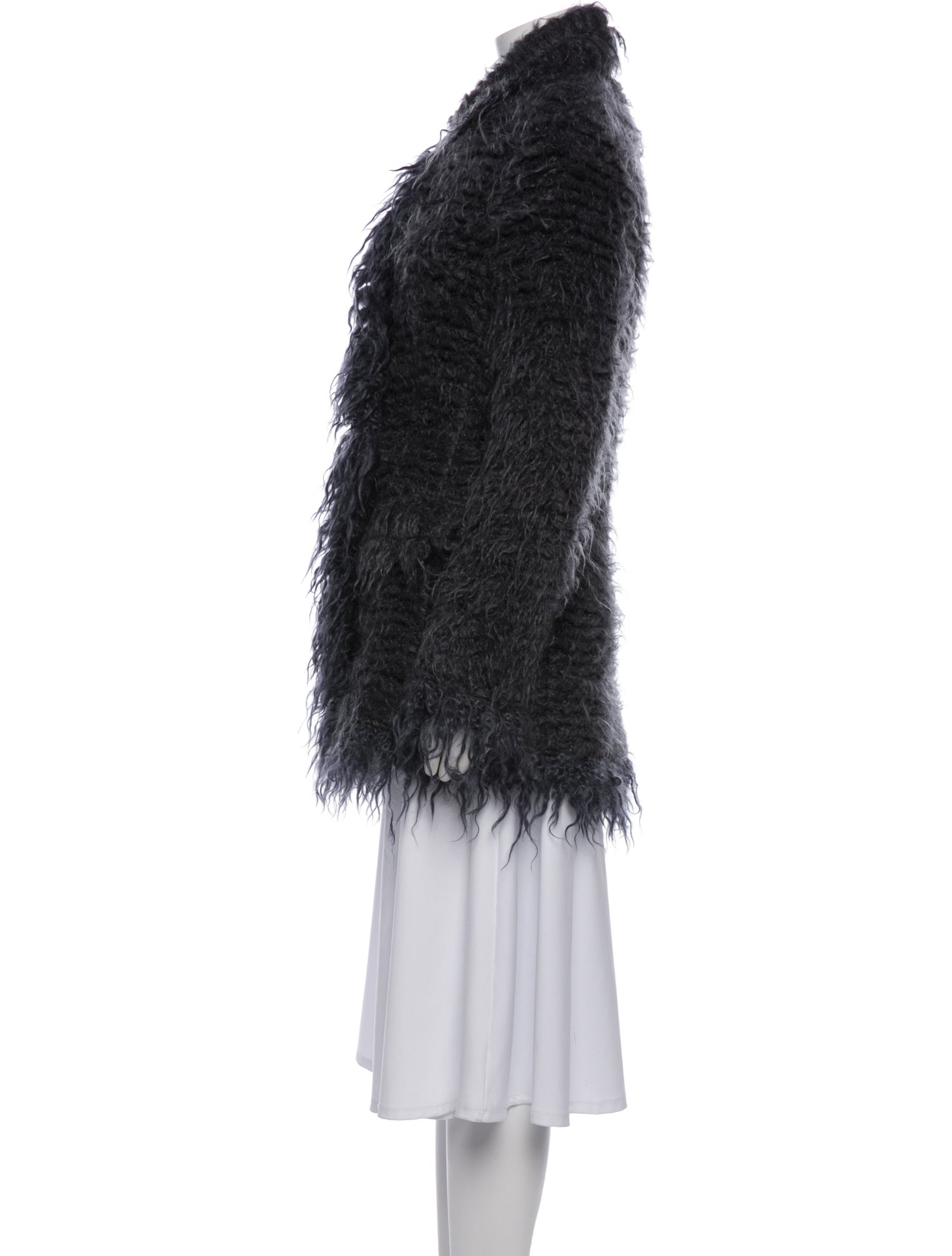 Etro Mohair Faux Fur Coat