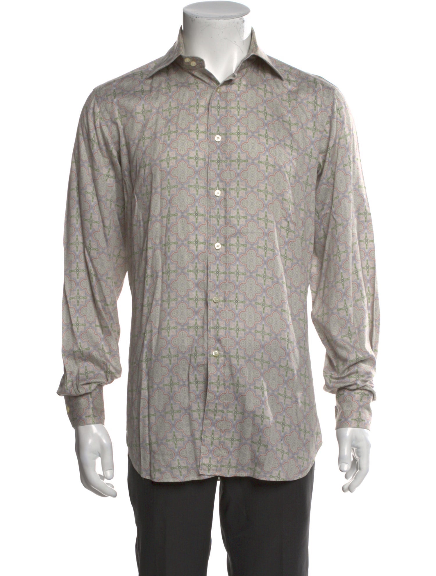 Etro Printed Long Sleeve Dress Shirt