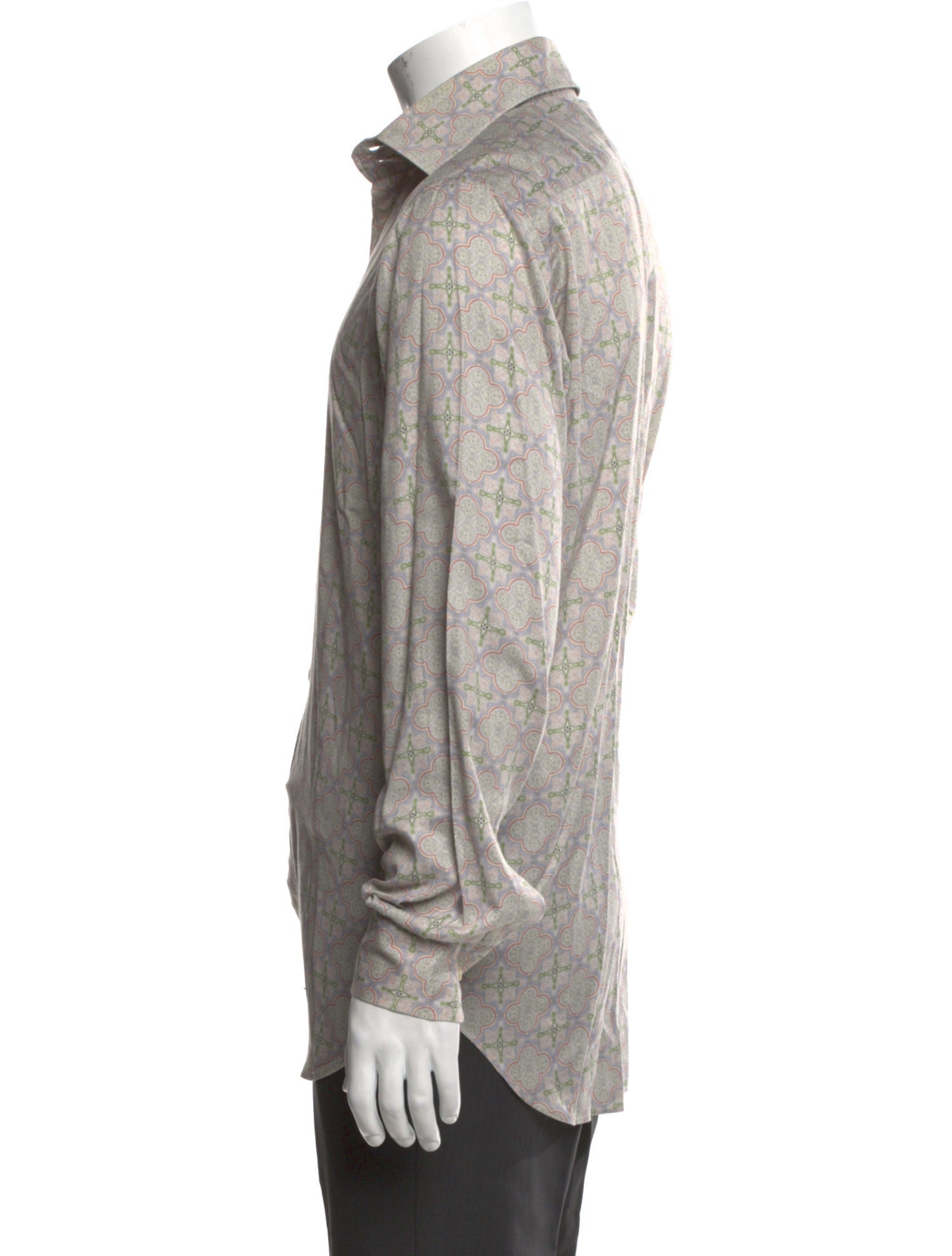 Etro Printed Long Sleeve Dress Shirt