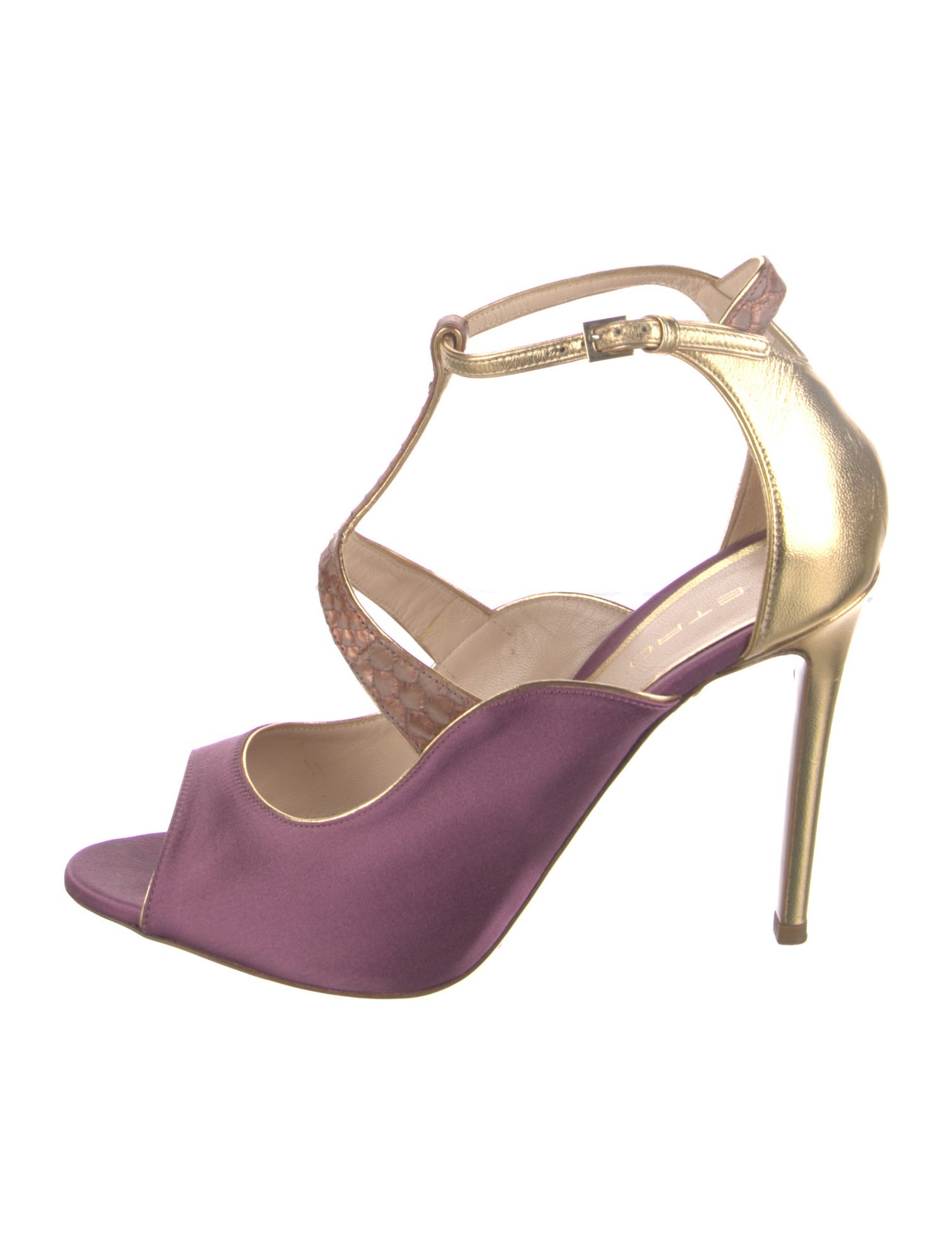 Etro Satin T-Strap Pumps