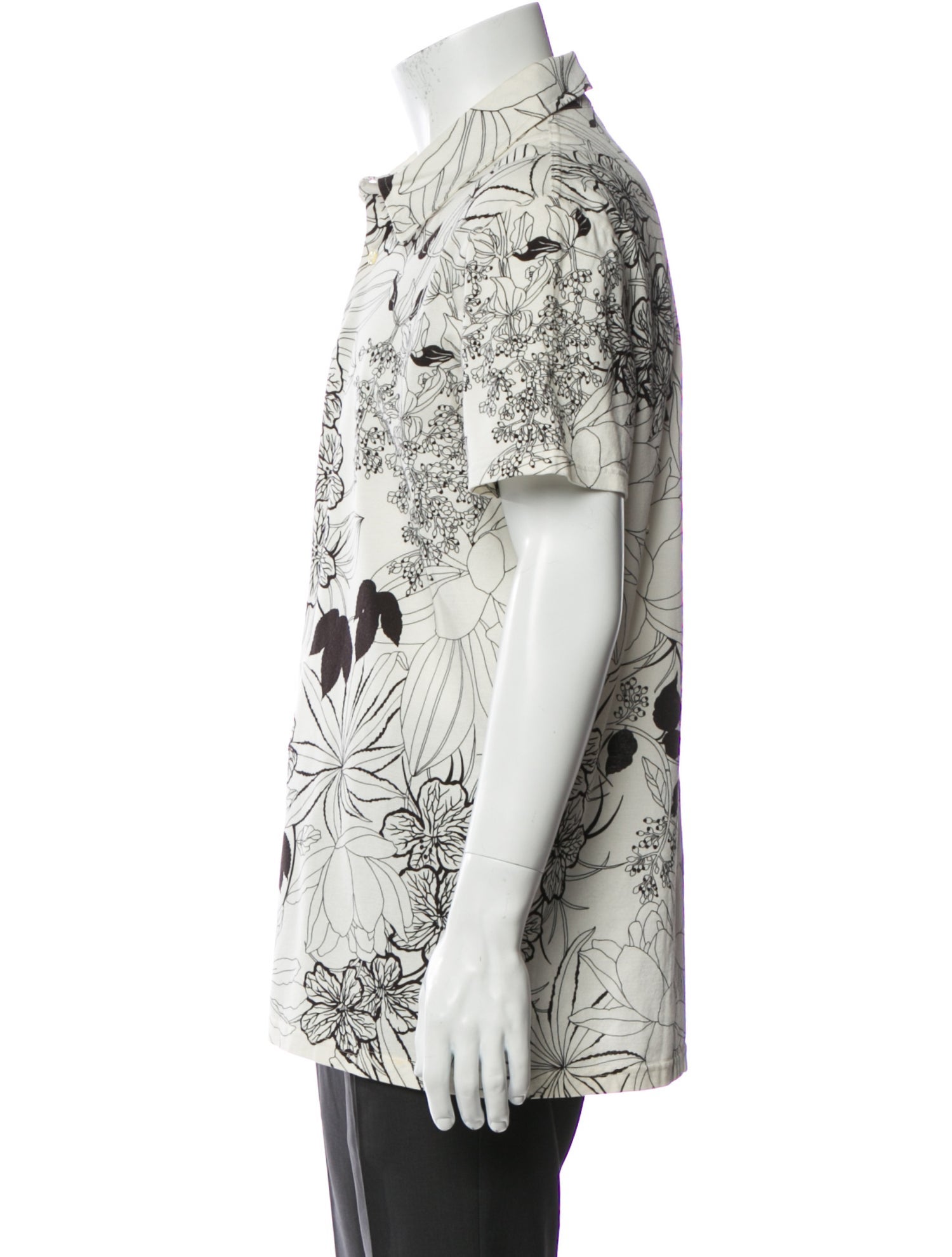 Etro Floral Print Collar Polo Shirt