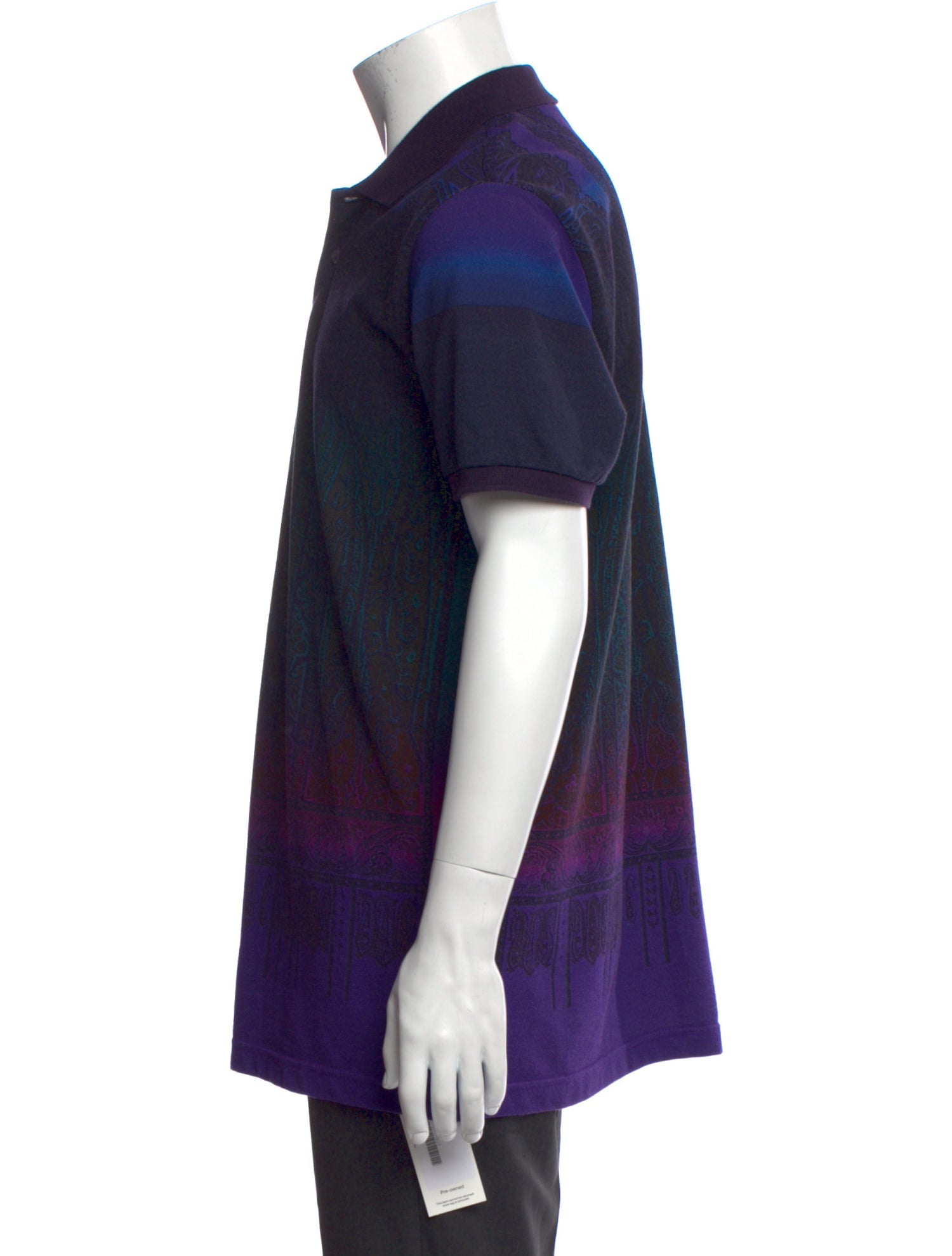 Etro Printed Collar Polo Shirt