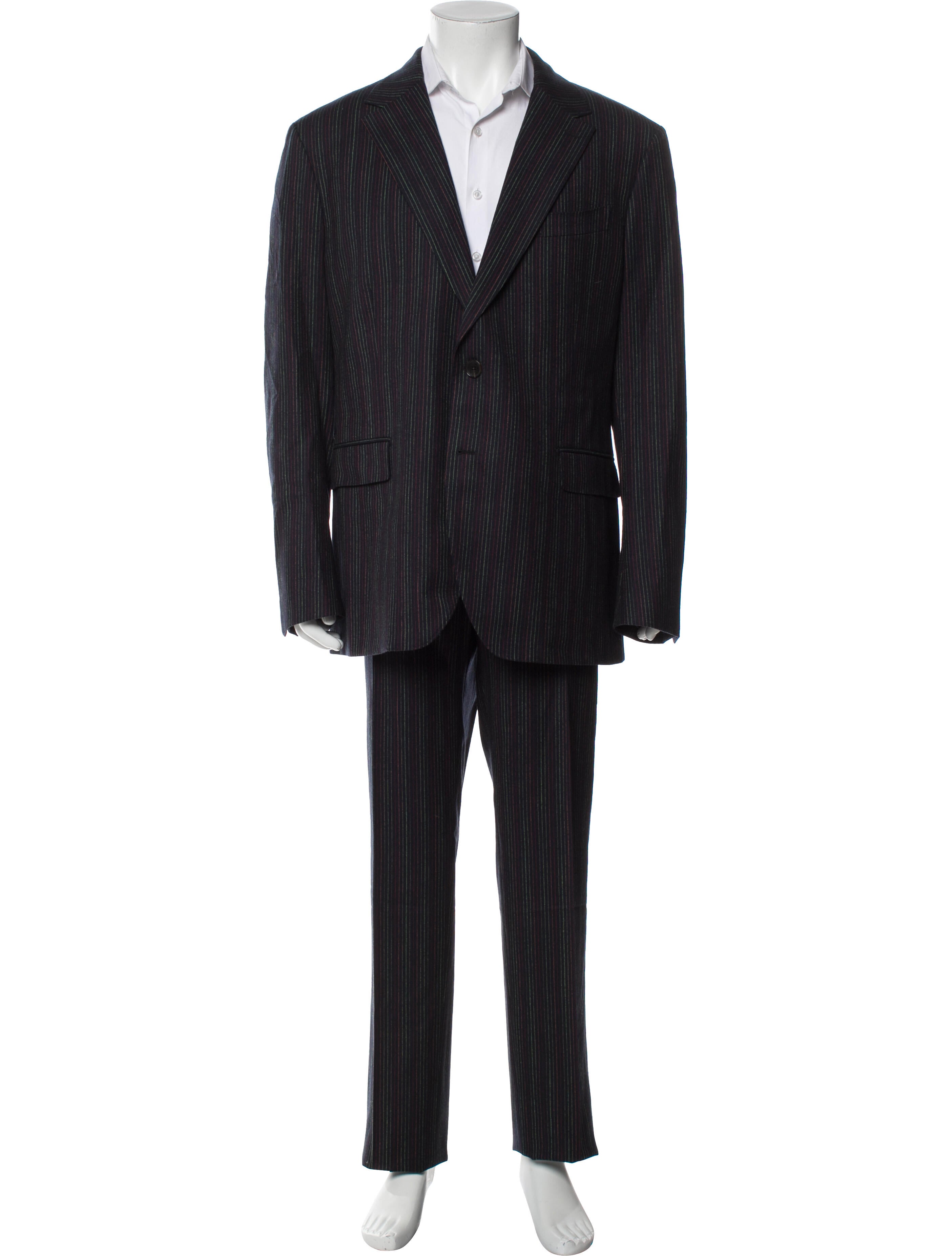 Etro Wool Striped Two-Piece Suit