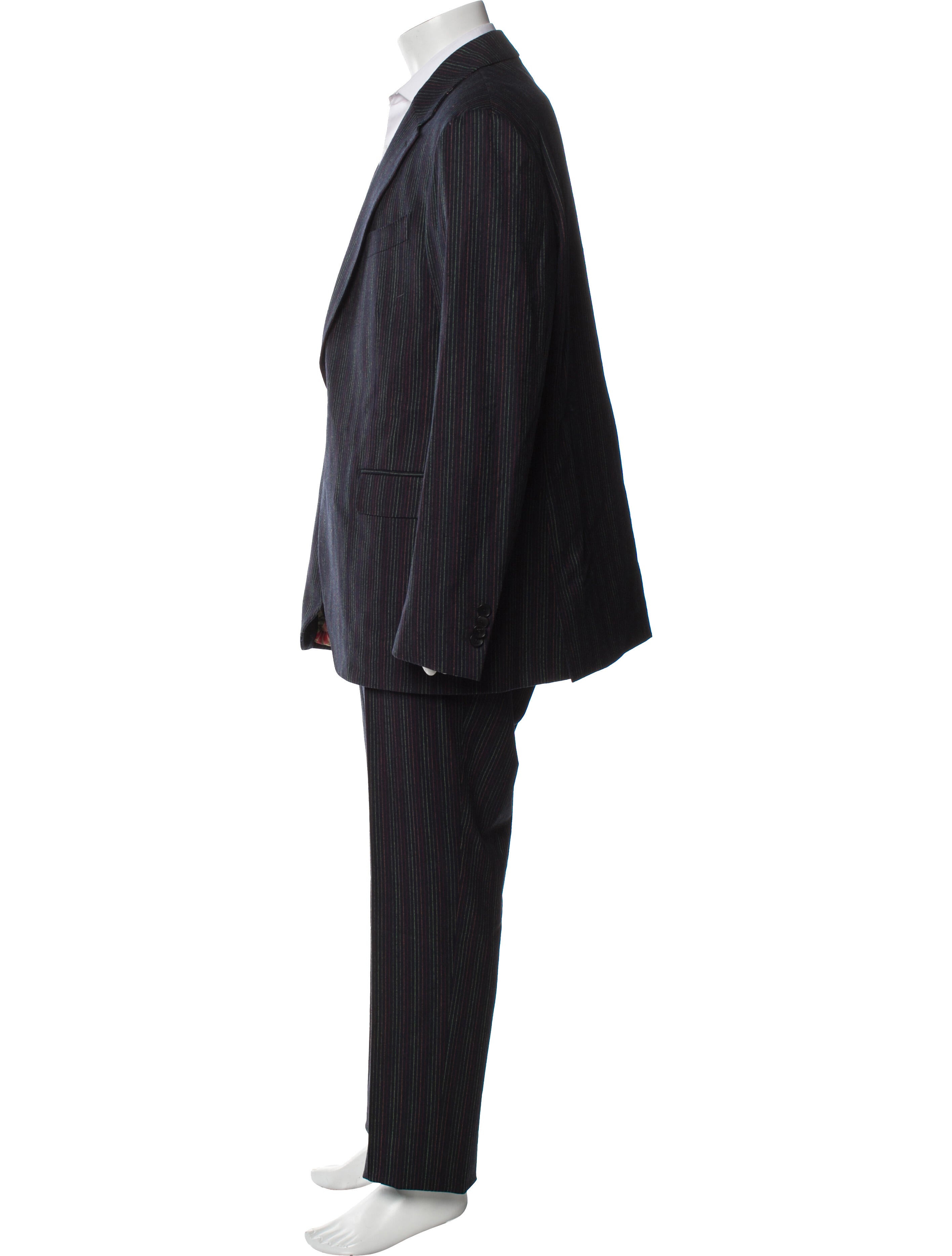 Etro Wool Striped Two-Piece Suit