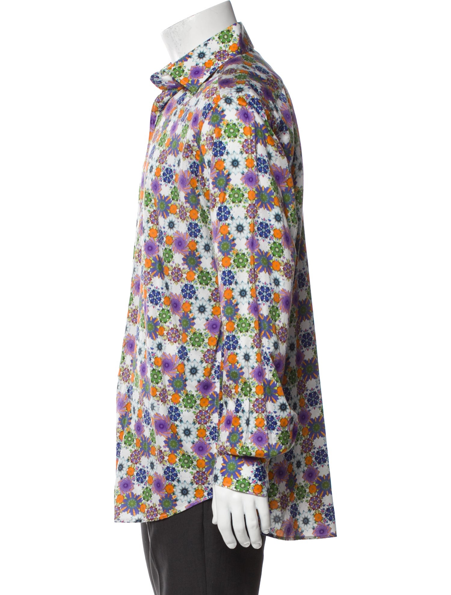 Etro Floral Print Long Sleeve Dress Shirt