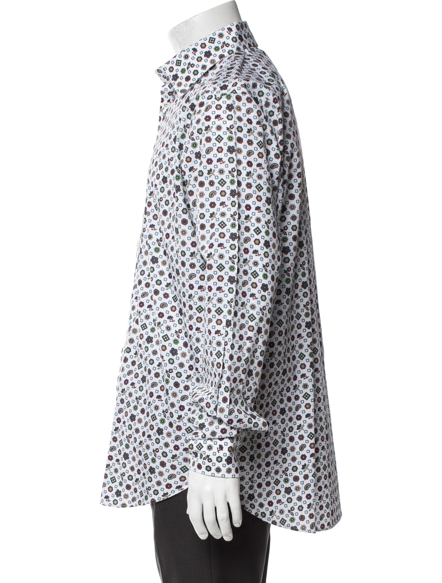 Etro Printed Long Sleeve Dress Shirt