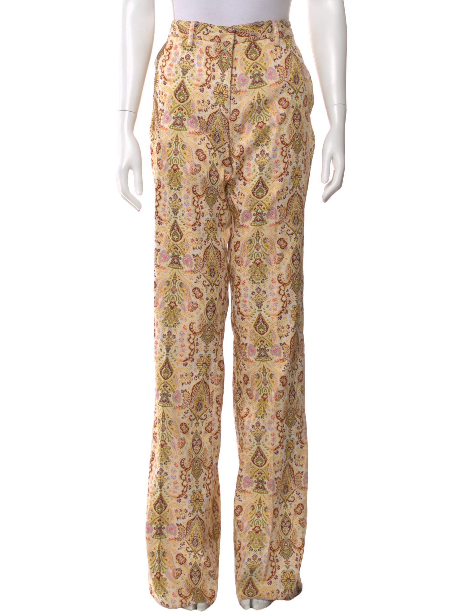 Etro Floral Print Straight Leg Pants
