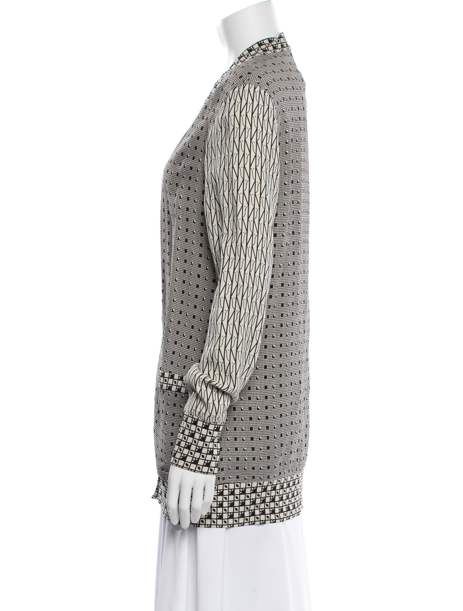 Etro Patterned V-Neck Blouse