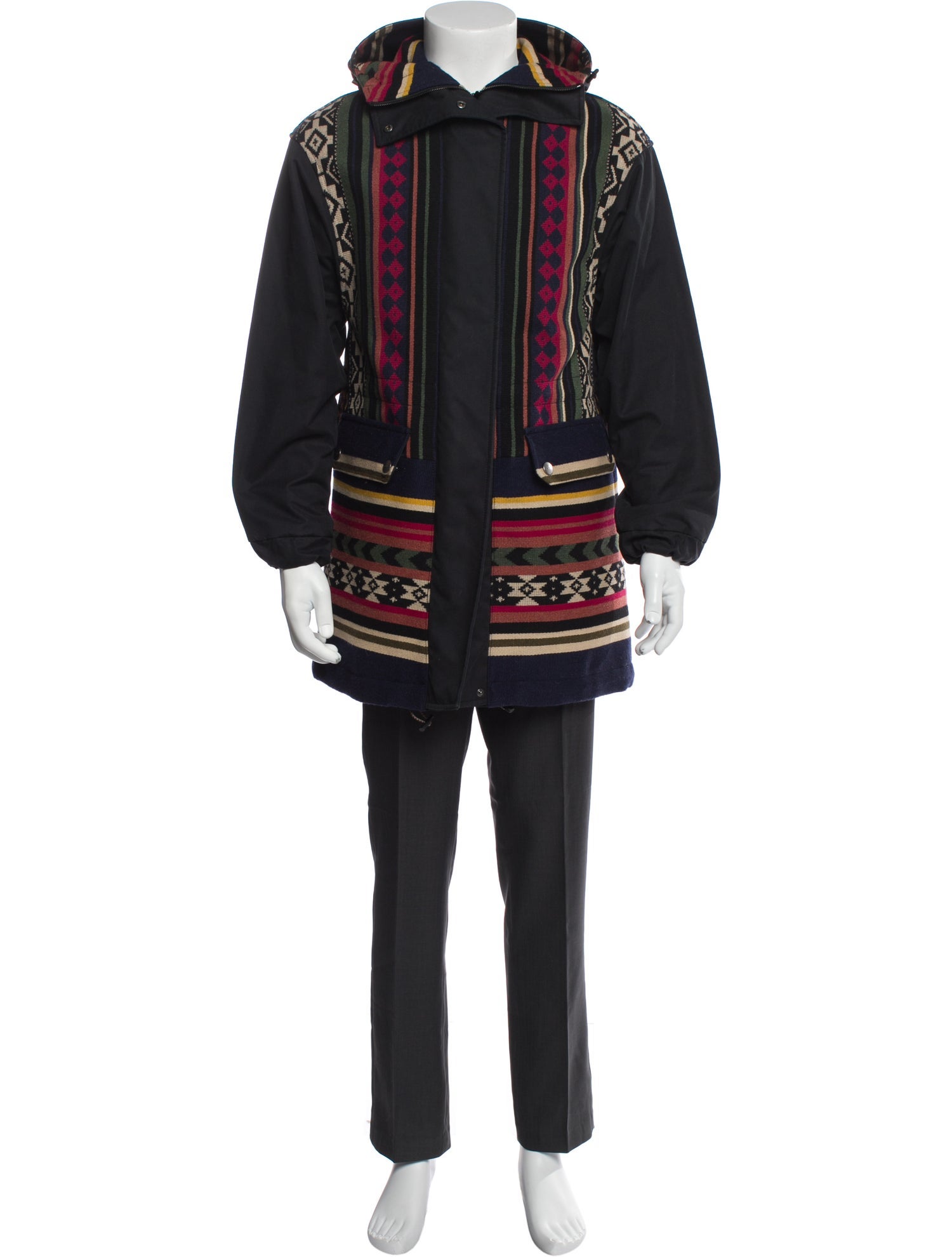 Etro Wool Printed Poncho