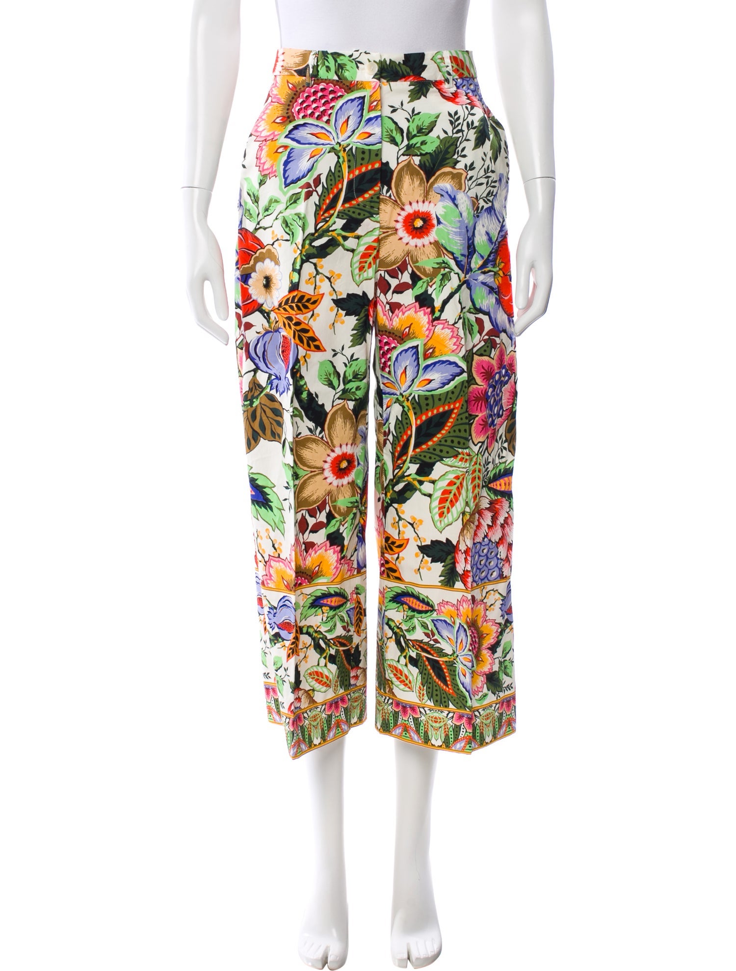 Etro Floral Print Wide Leg Pants