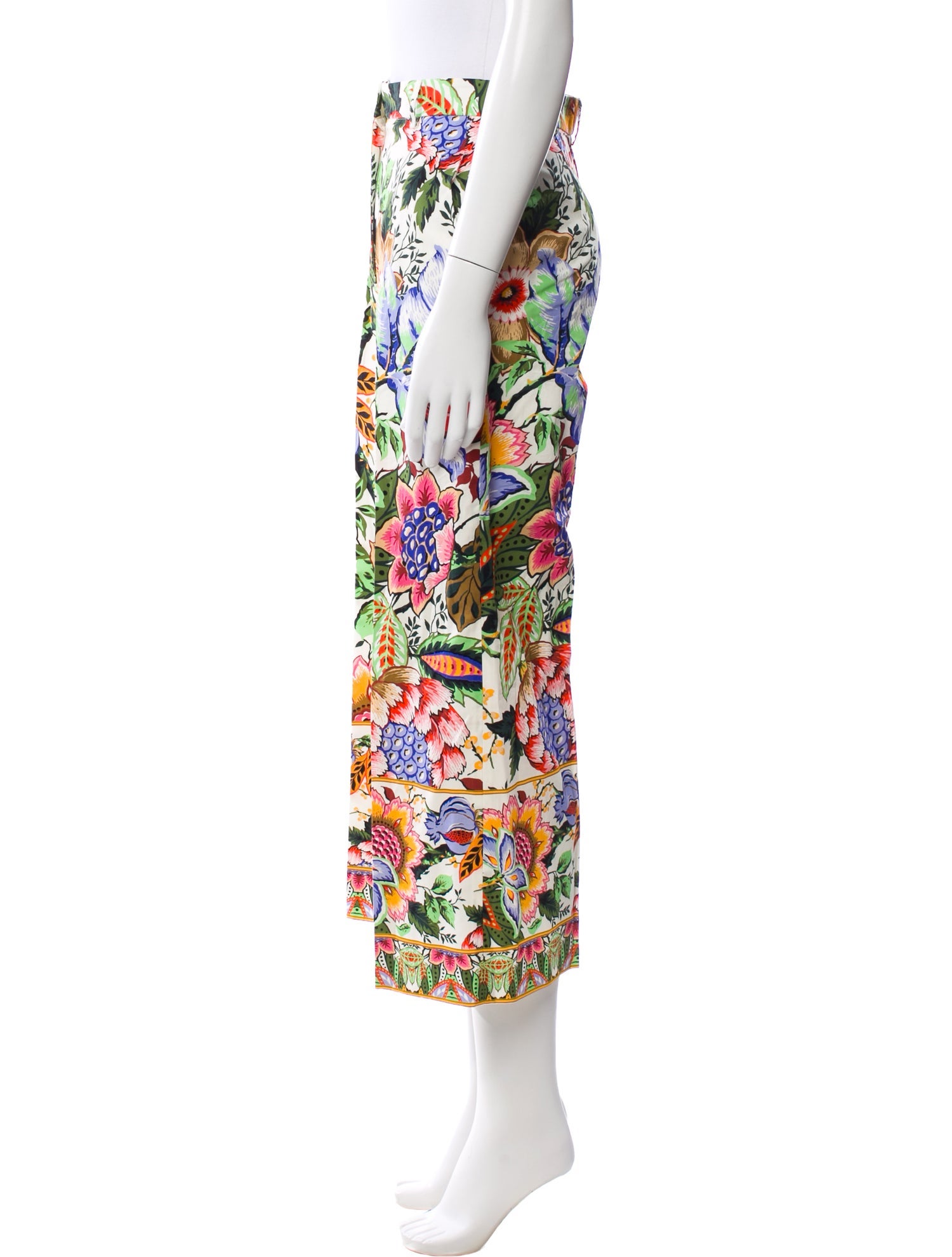 Etro Floral Print Wide Leg Pants