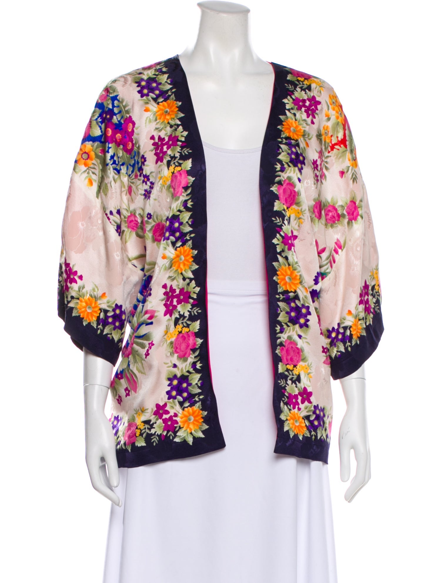 Etro Silk Floral Print Evening Jacket