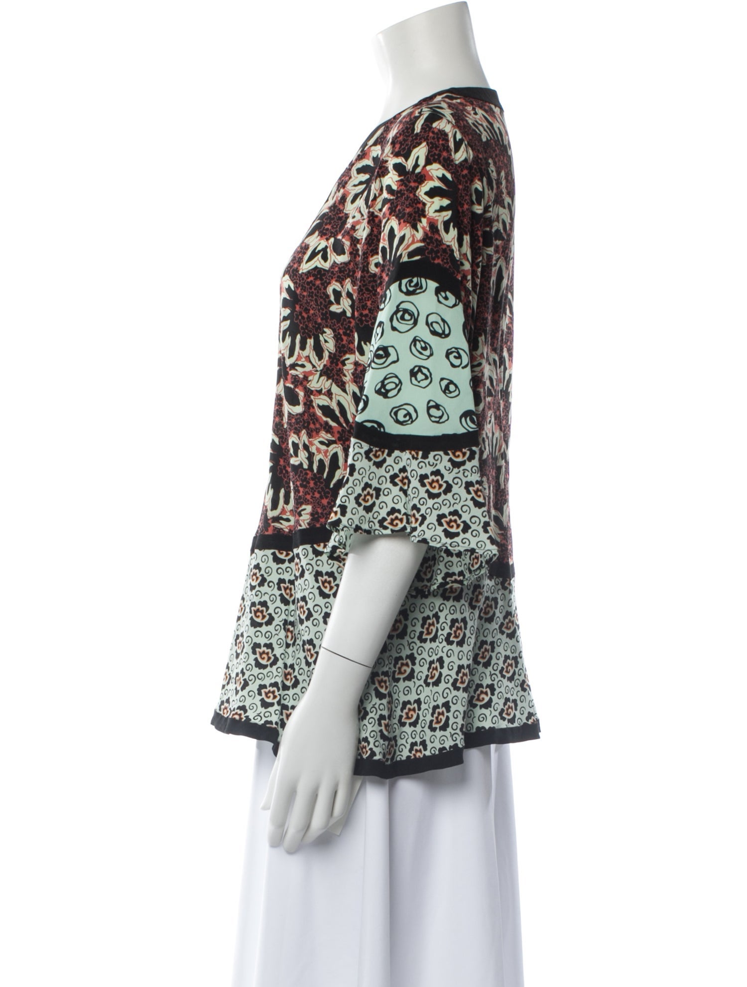 Etro Silk Floral Print Blouse