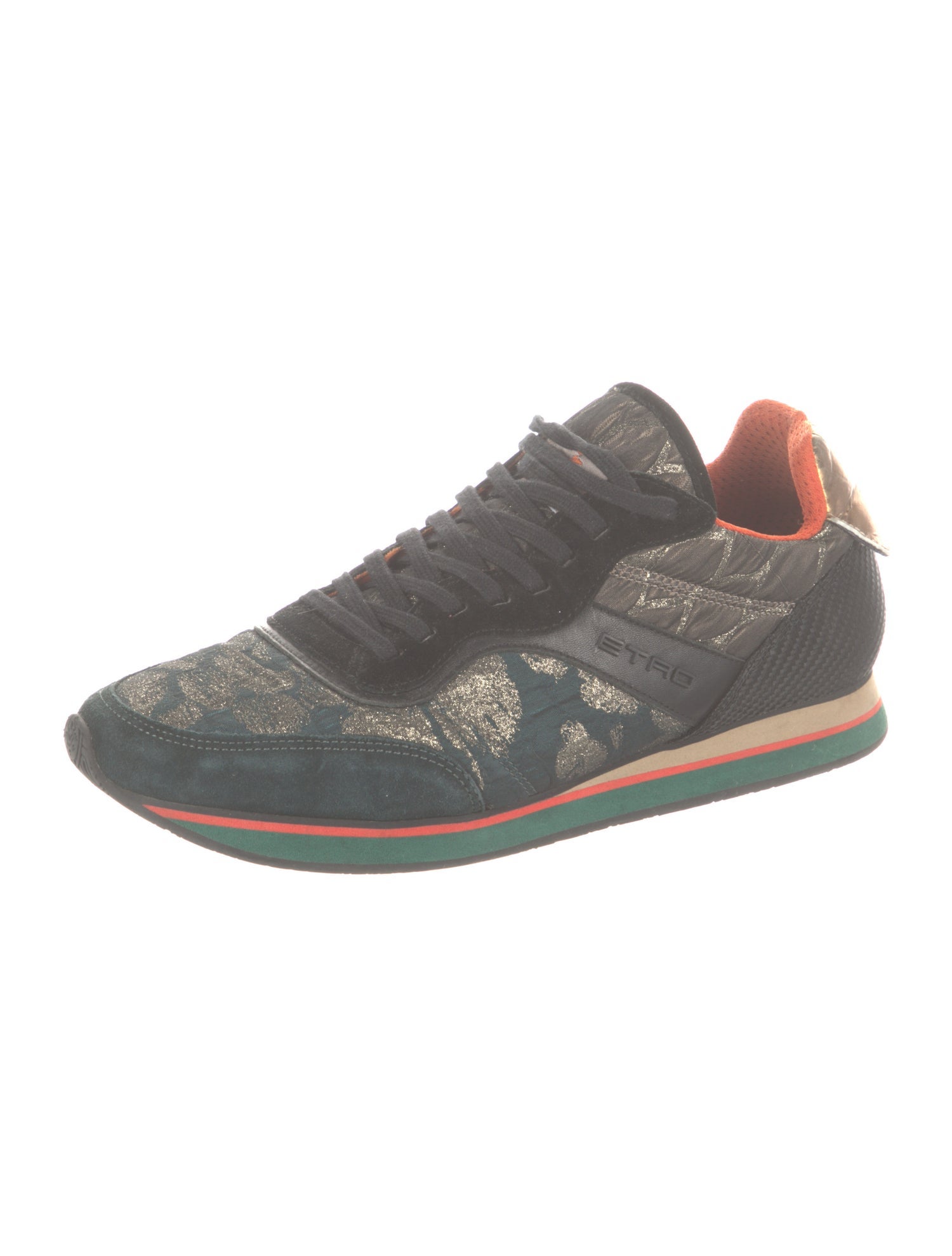Etro Leather Patterned Sneakers