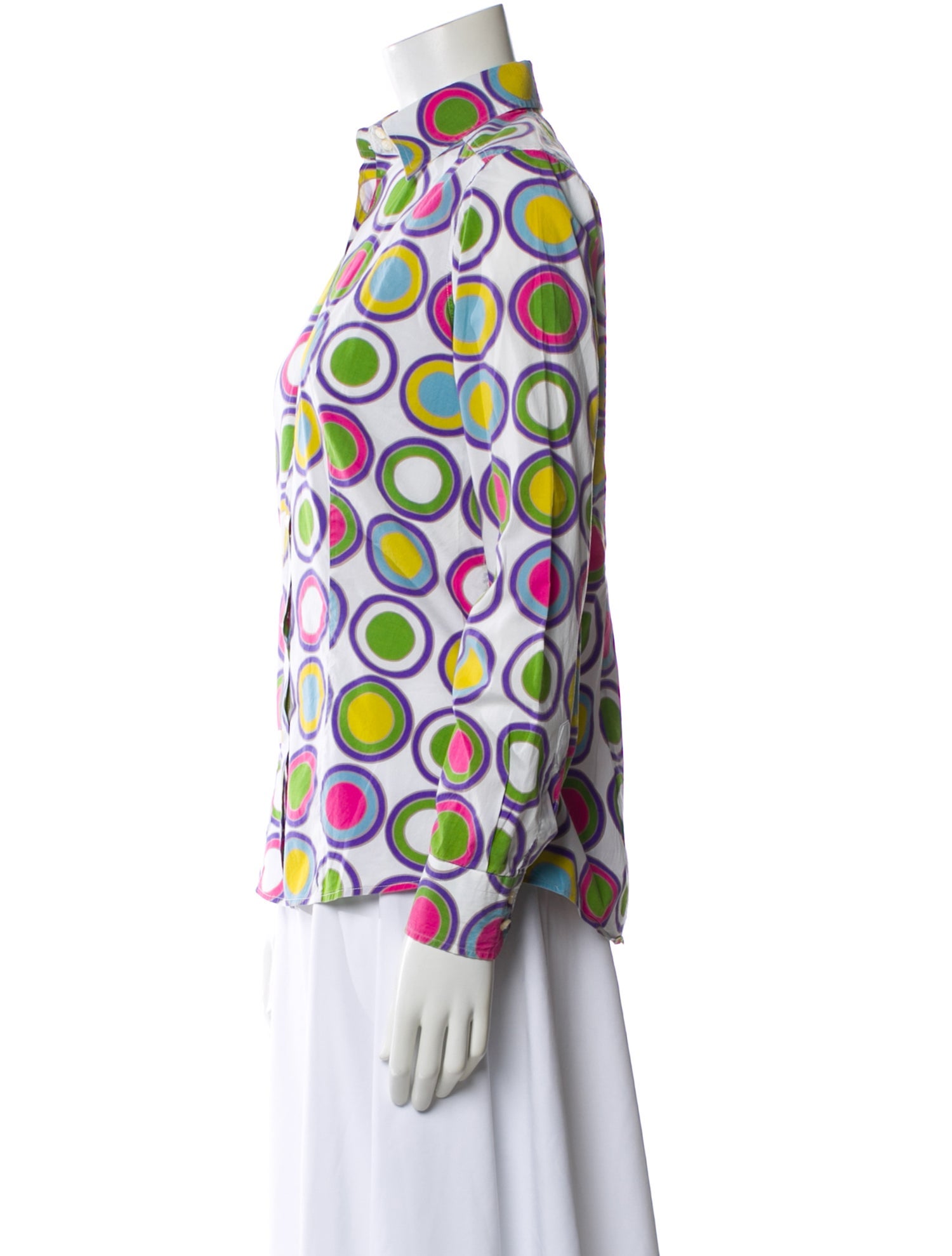 Etro Patterned Long Sleeve Button-Up Top