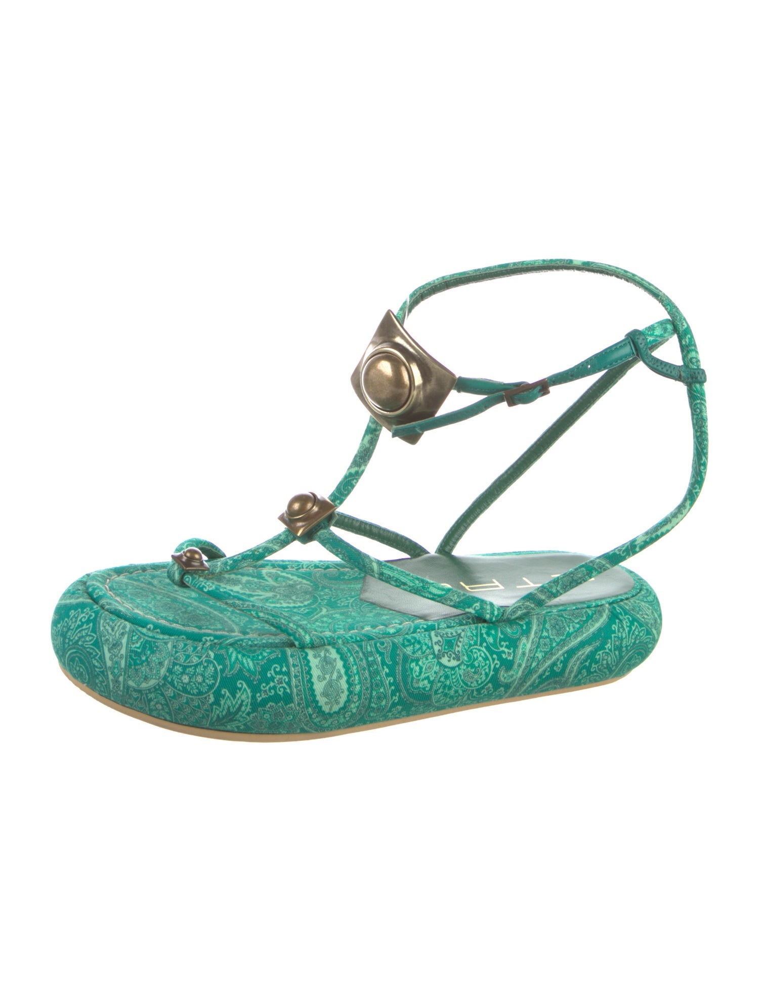 Etro Studded Accents Slingback Sandals