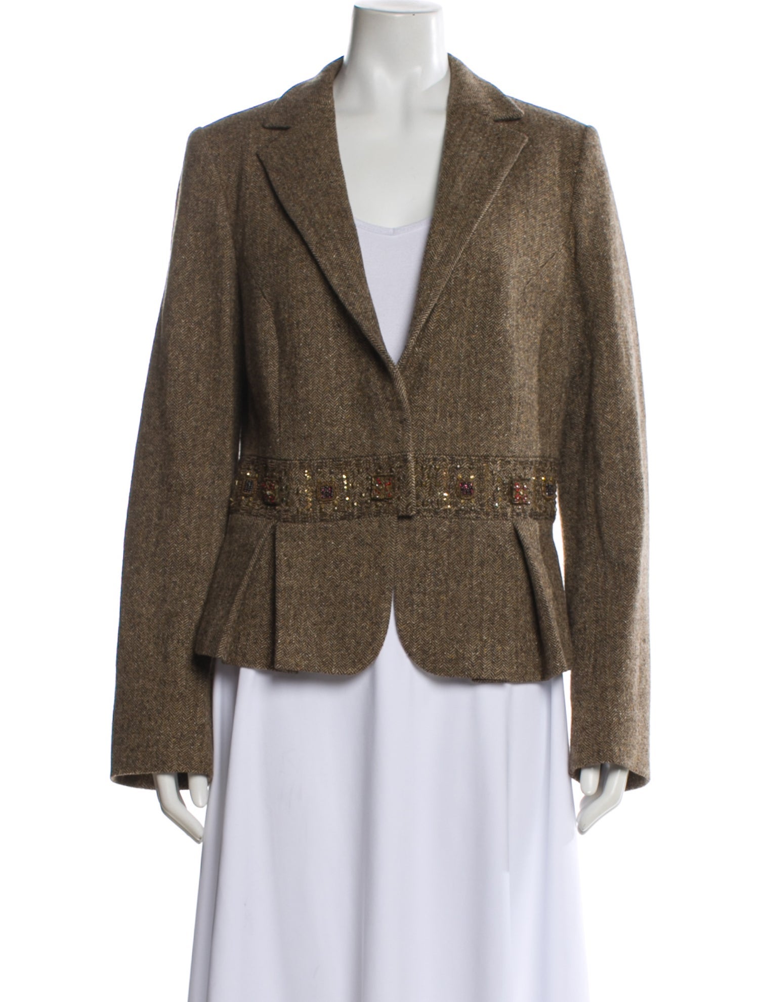 Etro Wool Tweed Pattern Blazer