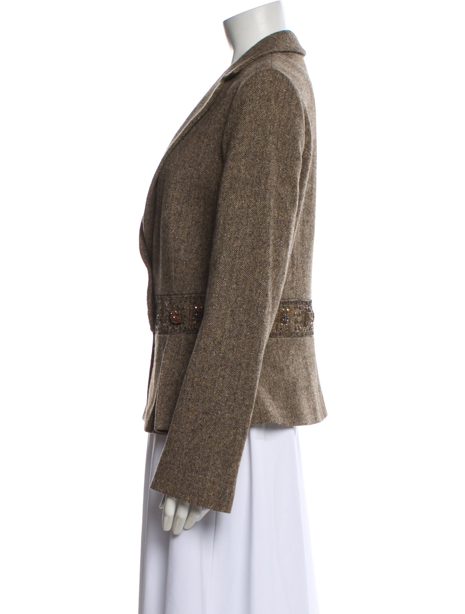 Etro Wool Tweed Pattern Blazer