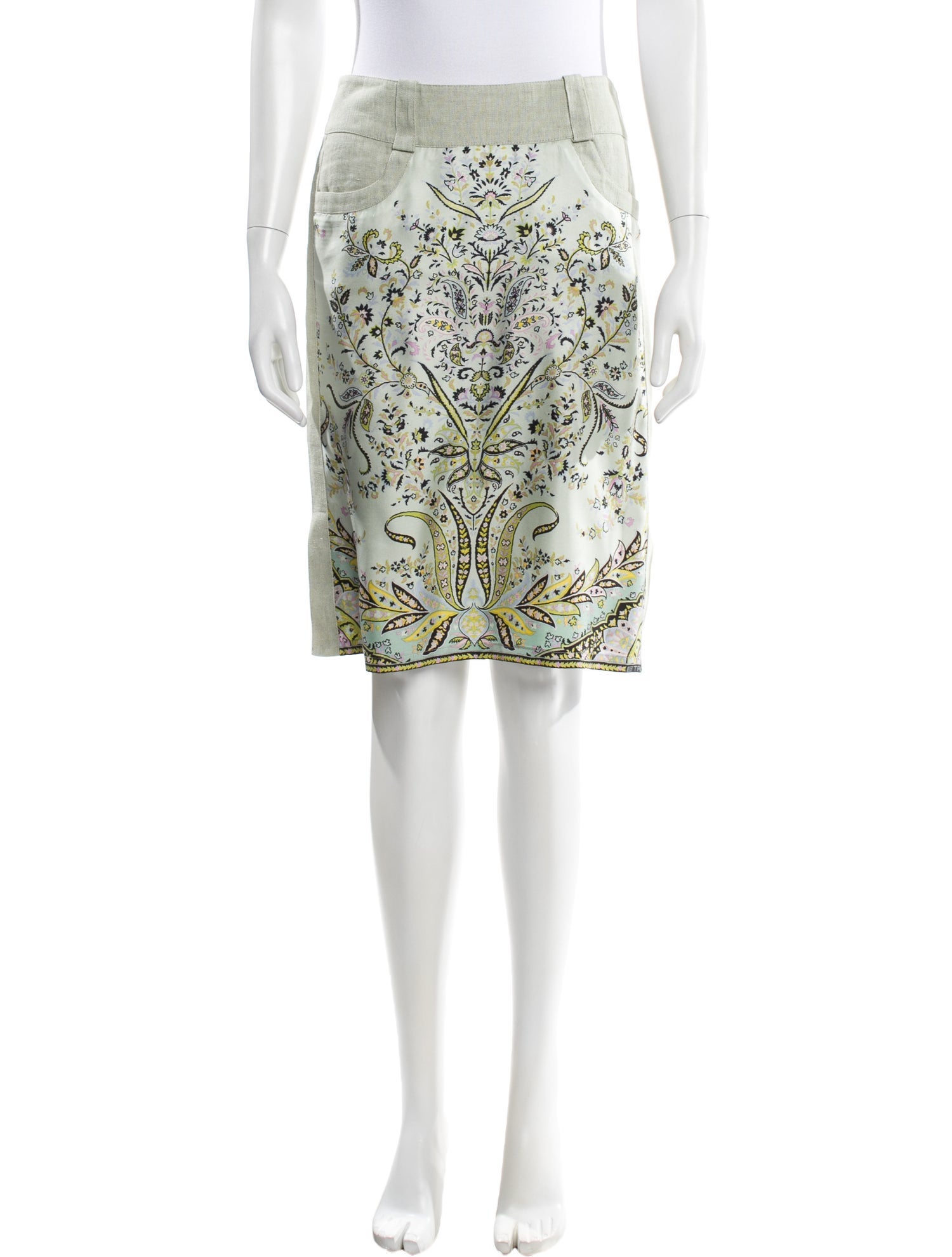 Etro Silk Knee-Length Skirt