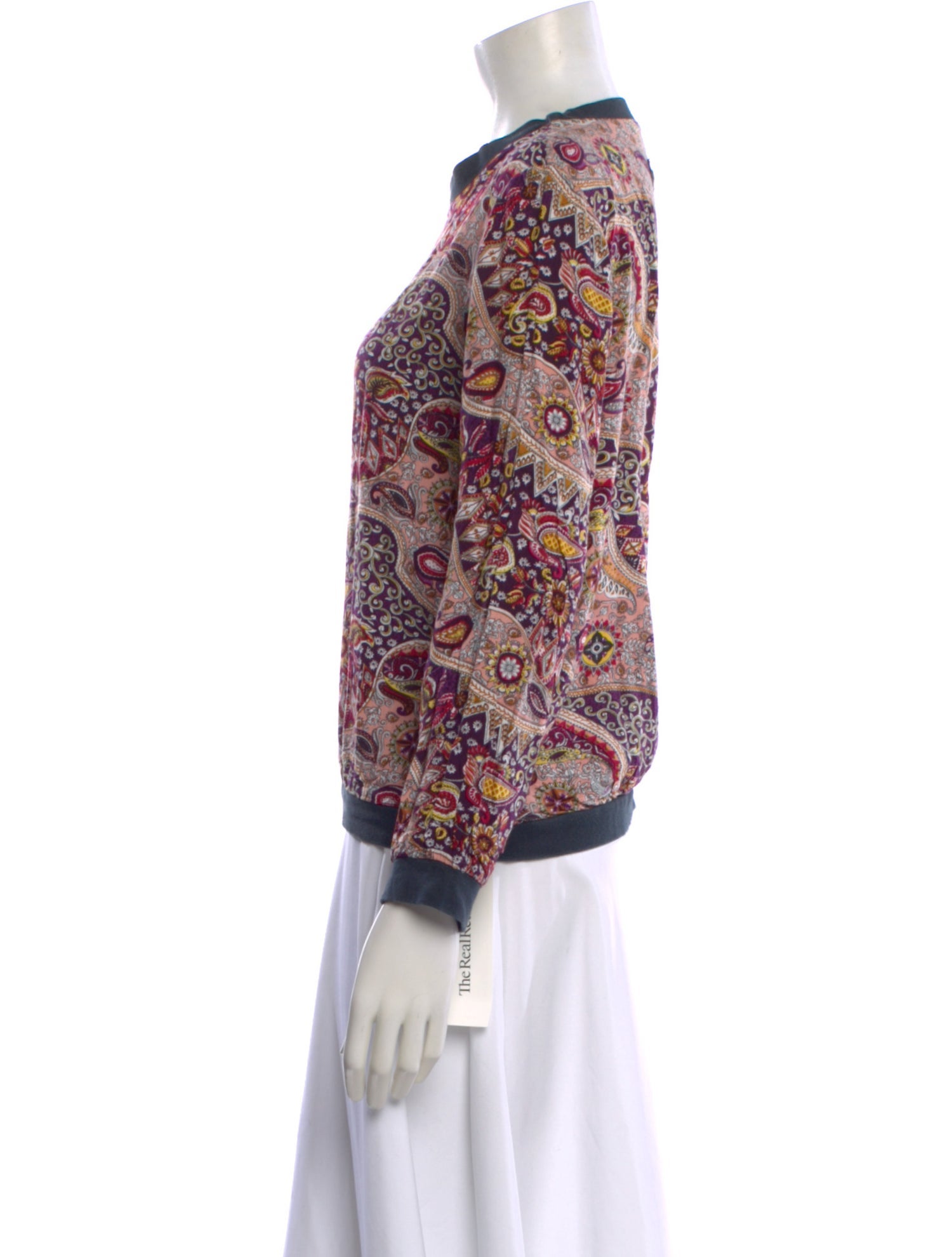 Etro Paisley Print Crew Neck Top