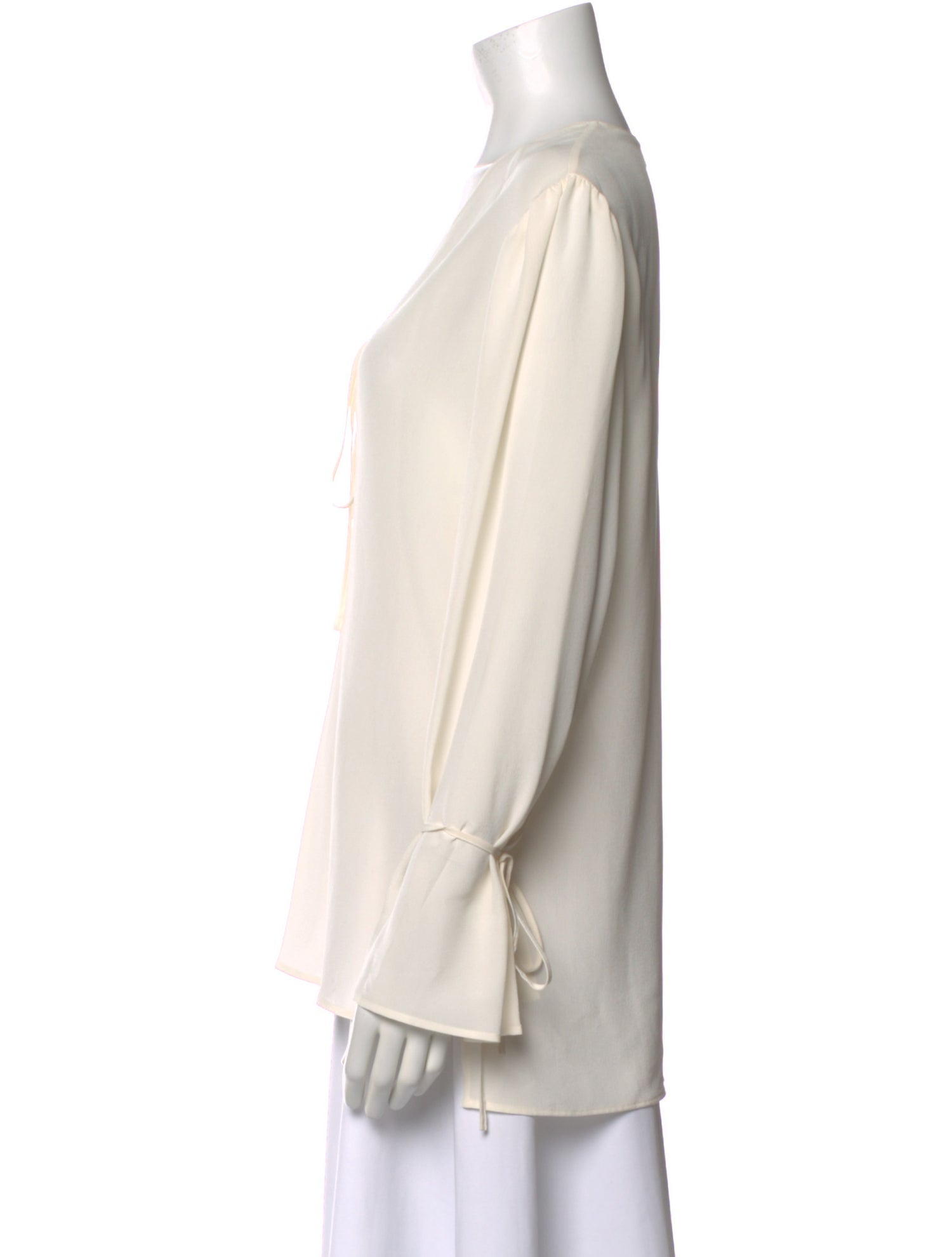 Etro Tie Neck Long Sleeve Blouse