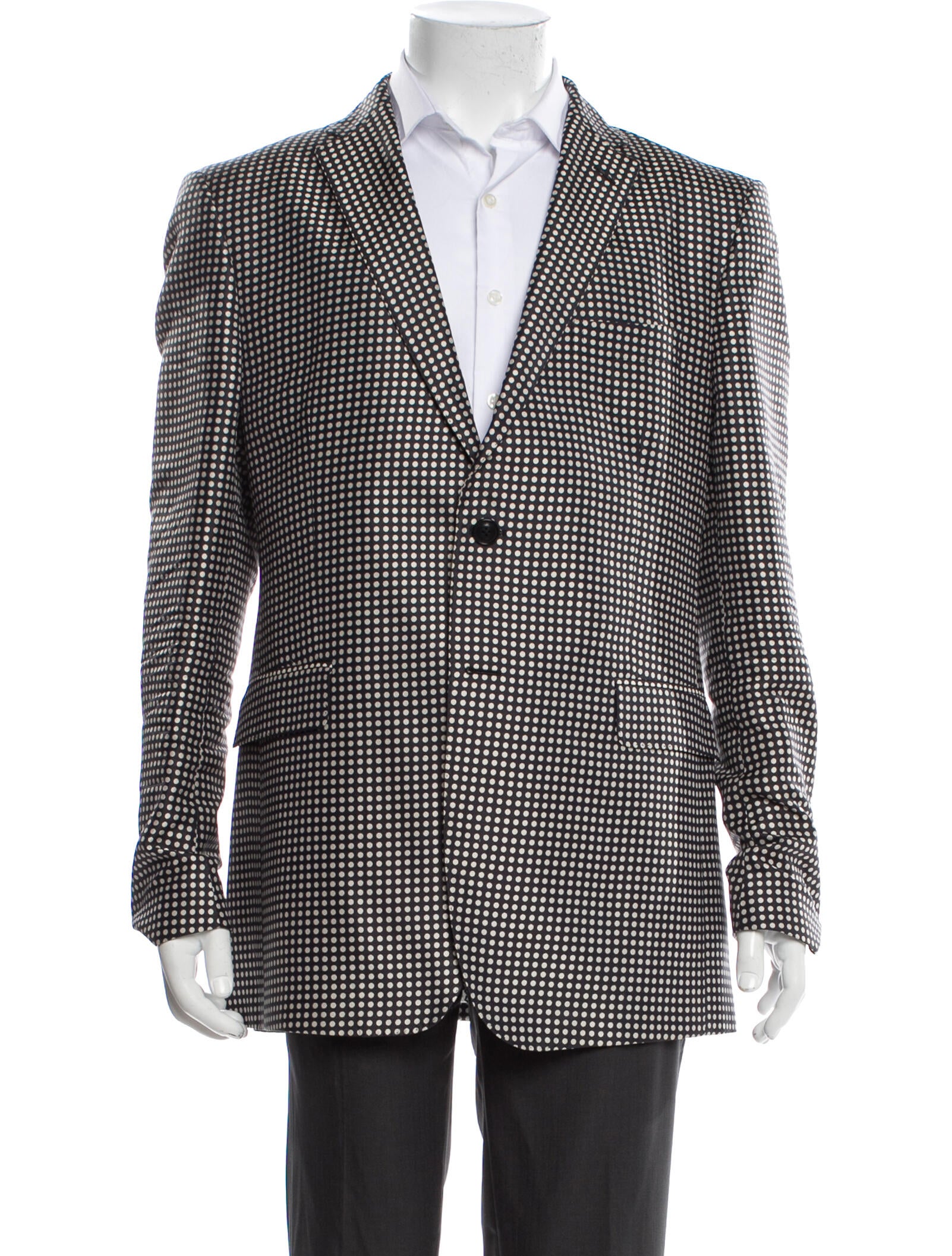Etro Silk Polka Dot Print Blazer