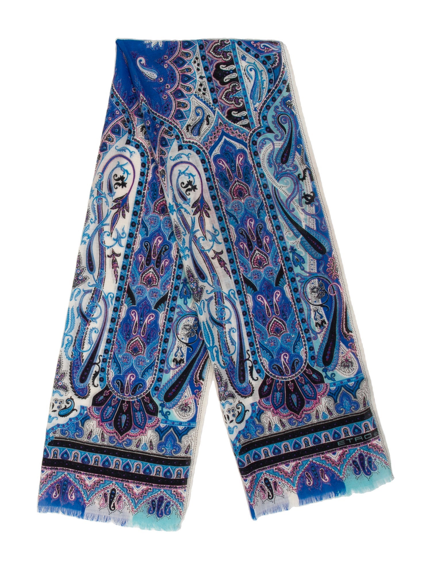 Etro Silk Paisley Print Scarf