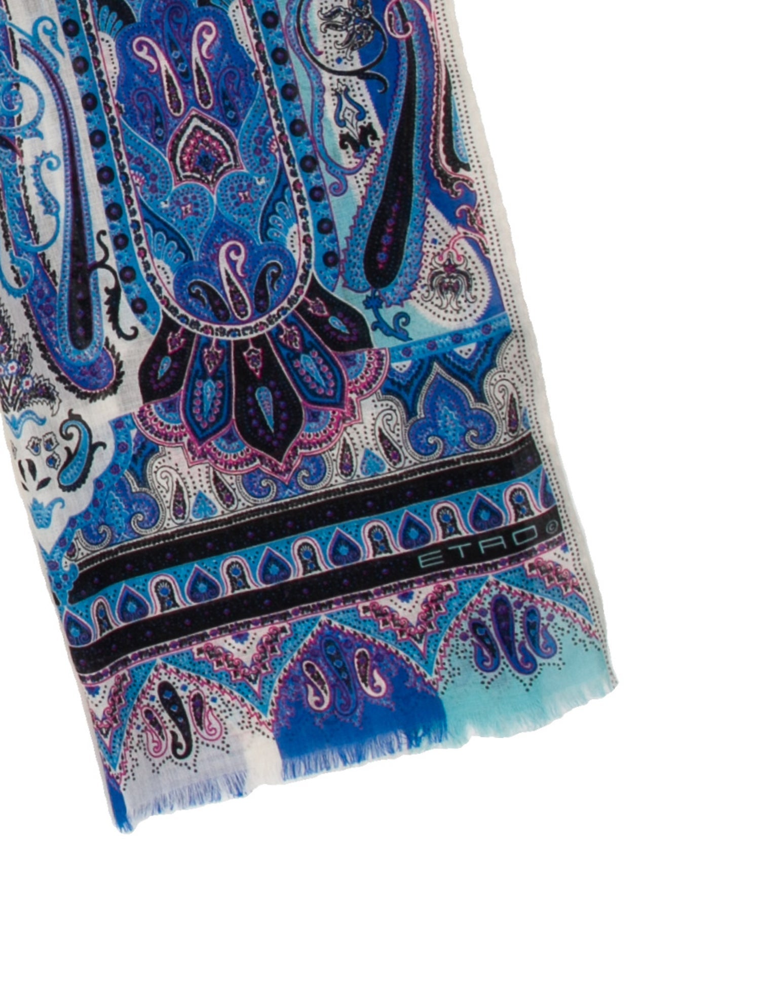 Etro Silk Paisley Print Scarf