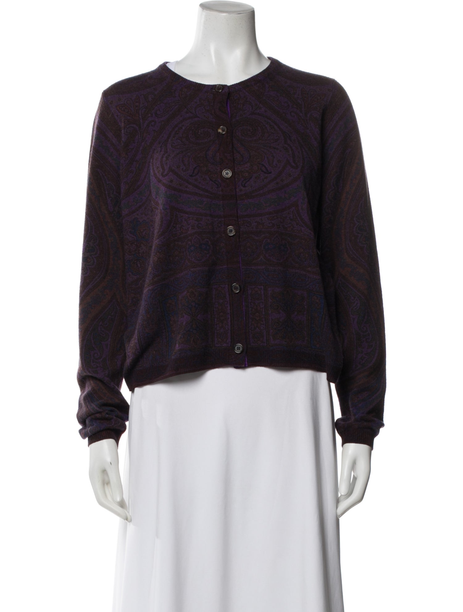 Etro Silk Scoop Neck Sweater