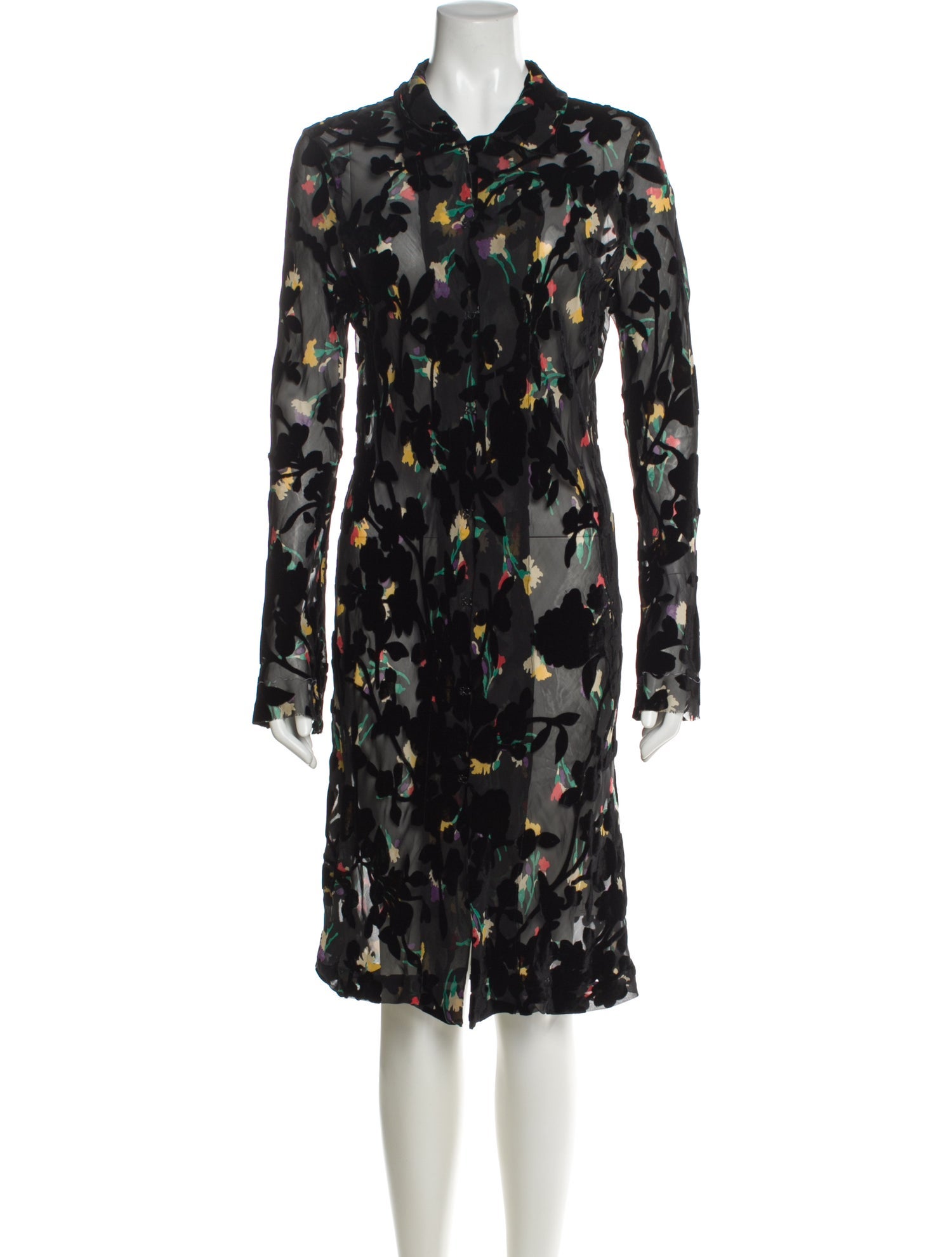 Etro Silk Floral Print Trench Coat