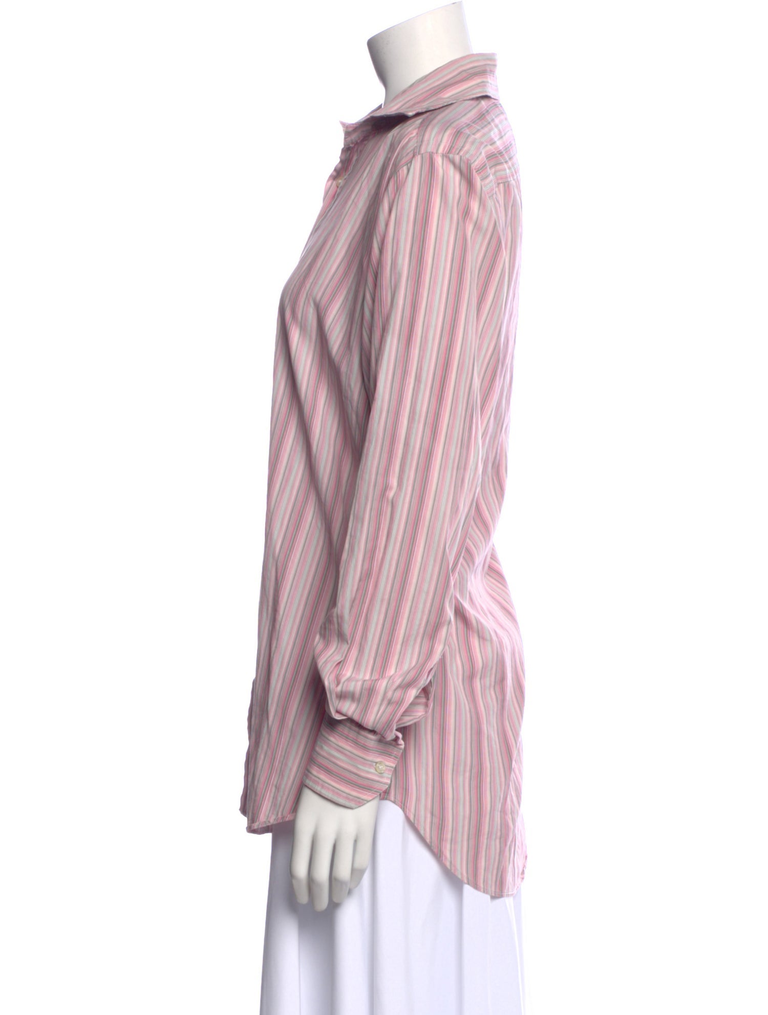 Etro Striped Long Sleeve Blouse