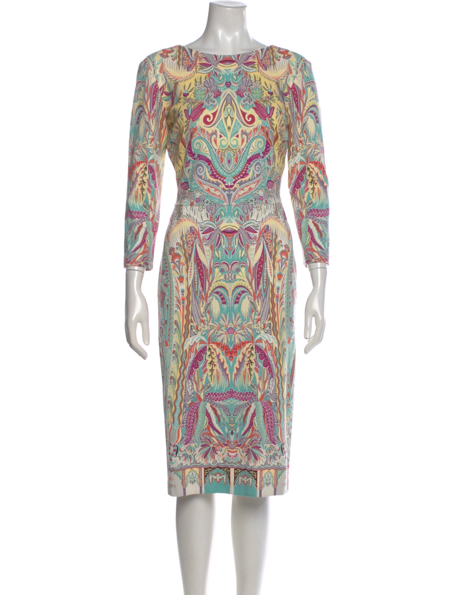 Etro Paisley Print Midi Length Dress