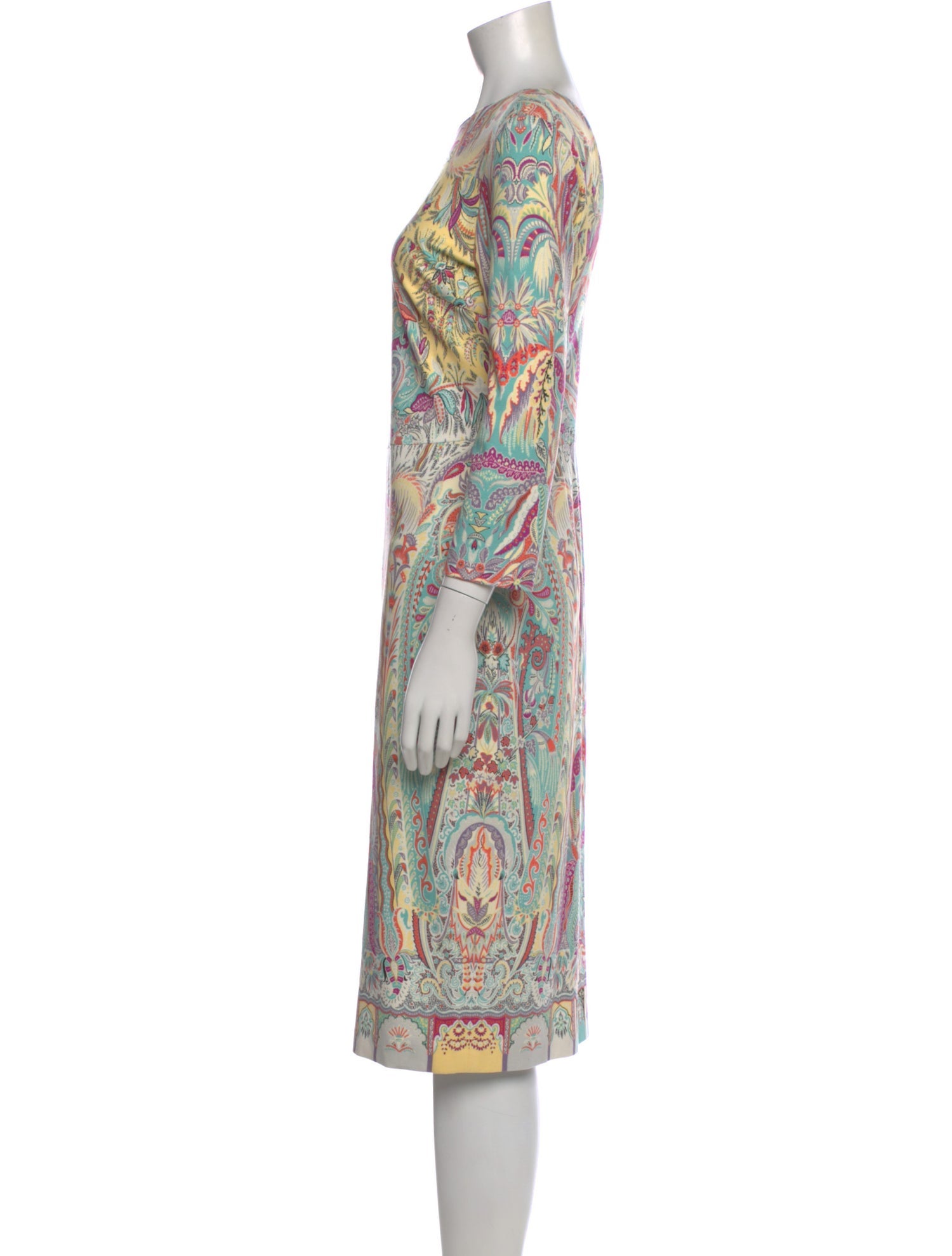 Etro Paisley Print Midi Length Dress
